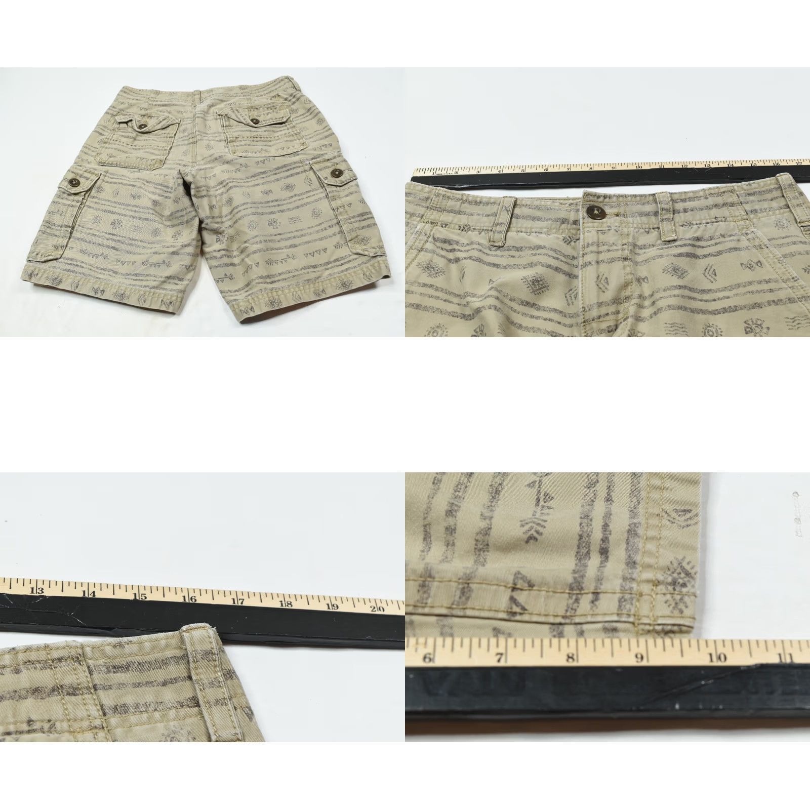 American Eagle Outfitters VINTAGE American Eagle Cargo Shorts Mens 32 Beige Aztec Active Flex Cargo Pattern Solid Pockets 10in Inseam Mens Size US 32 / EU 48 - 8 Thumbnail