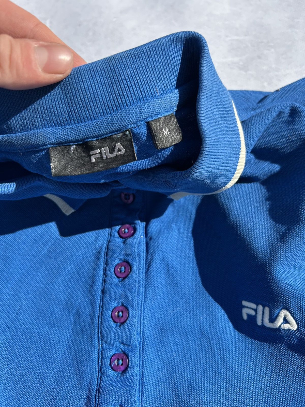 Fila Fila Women Polo Shirt T-Shirt Button Up Blue Classic Size M Size M / US 6-8 / IT 42-44 - 6 Thumbnail