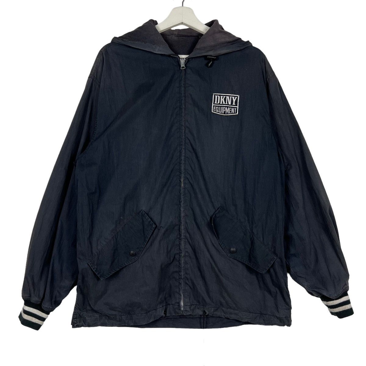 DKNY × Vintage 🔥 VINTAGE 90s DKNY USA HOODIE JACKET Size US S / EU 44-46 / 1 - 3 Thumbnail