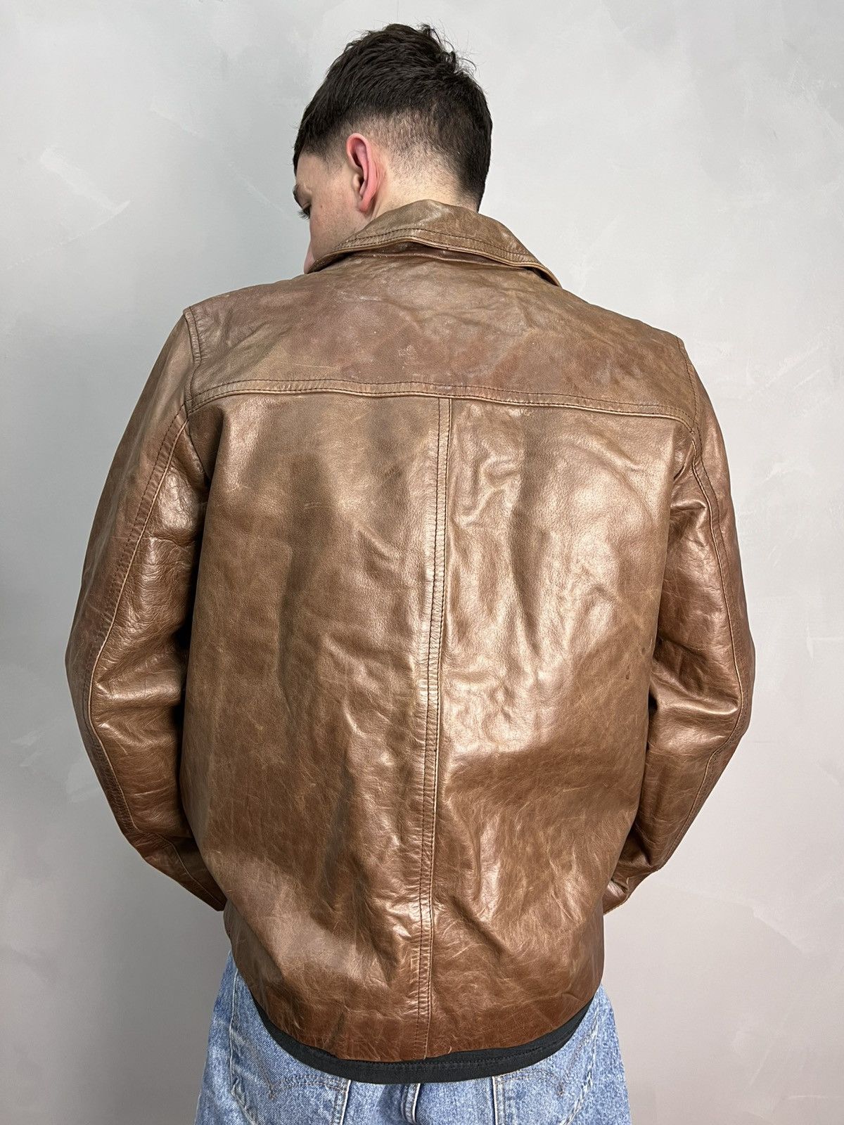Other BROWN Y2K racing Real Leather Vintage Avantgarde Jacket Size US M / EU 48-50 / 2 - 11 Thumbnail