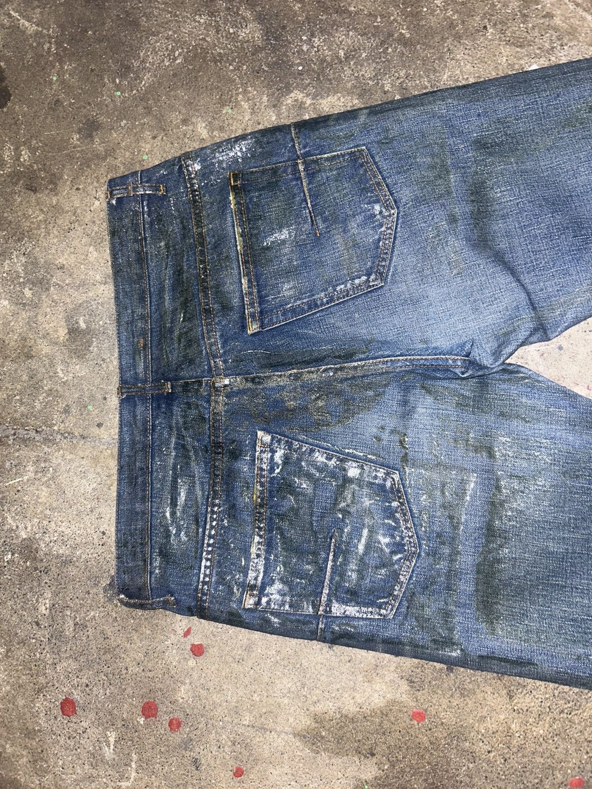 Dior × Hedi Slimane Dior 2005 Waxed ‘Luster’ Denim Size US 31 - 2 Thumbnail