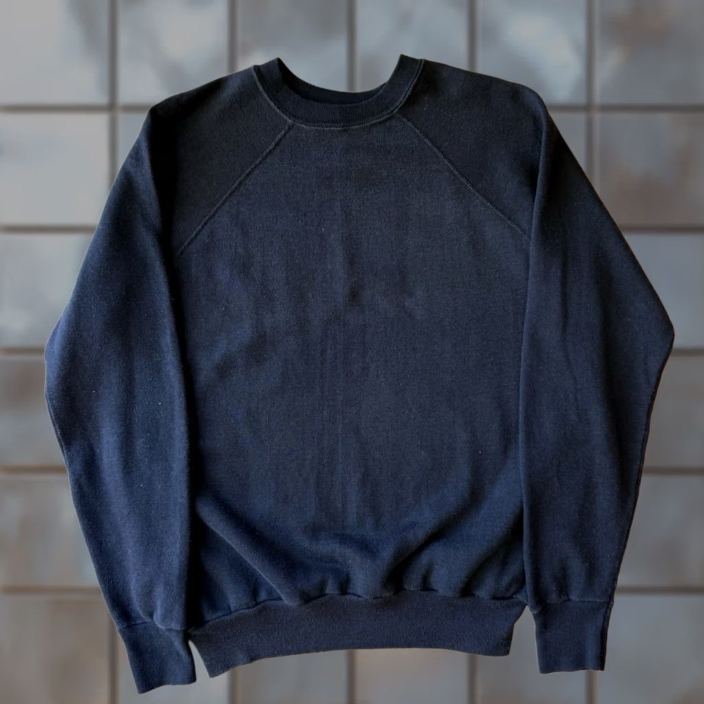 Vintage VINTAGE American Fleecewear Sweatshirt XL Black Fleece Pullover USA 70s Made in Mens Size US XL / EU 56 / 4 - 1 Thumbnail