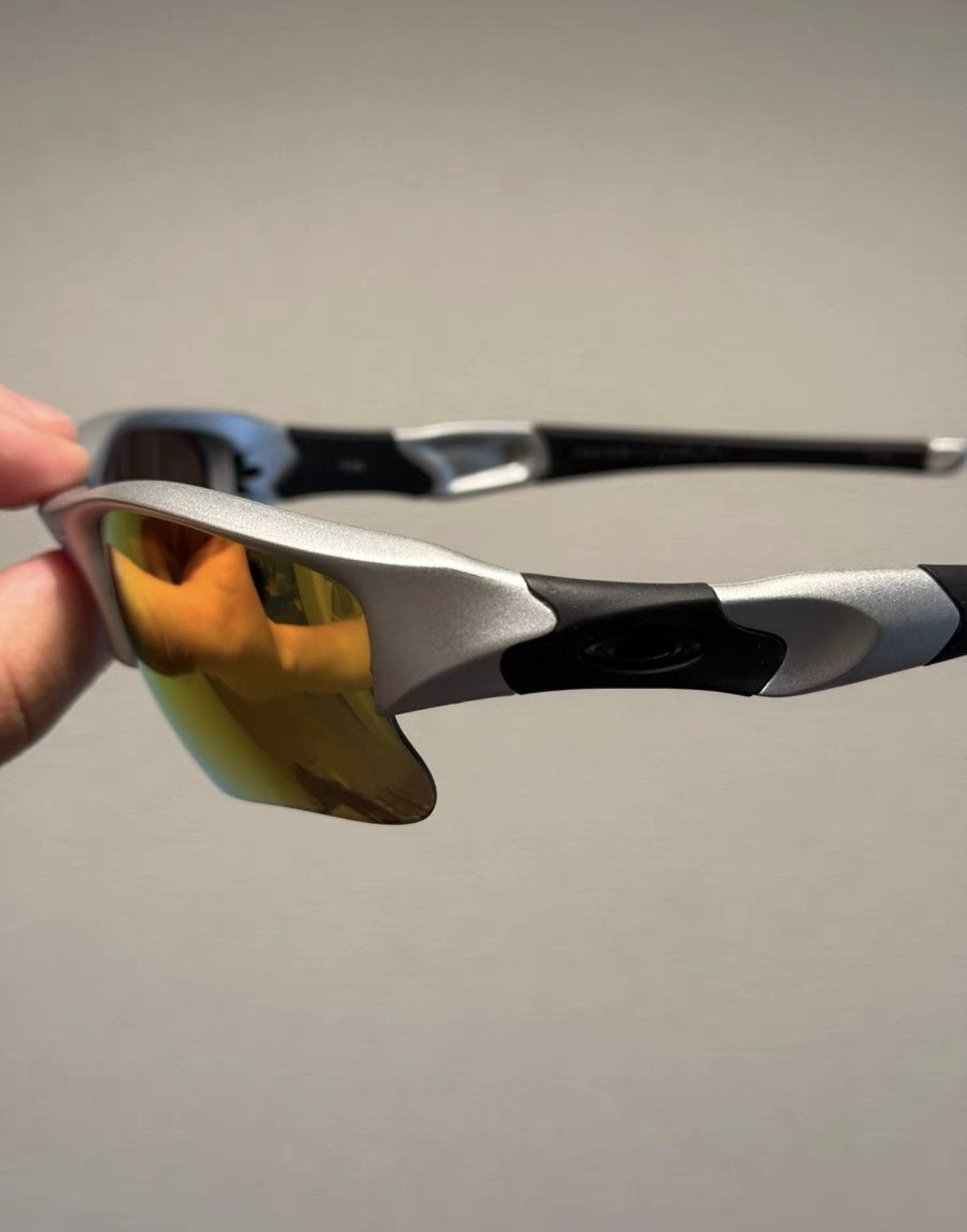Oakley Oakley FLAK JACKET Metallic Silver Sports Sunglasses K24 Size ONE SIZE - 3 Thumbnail