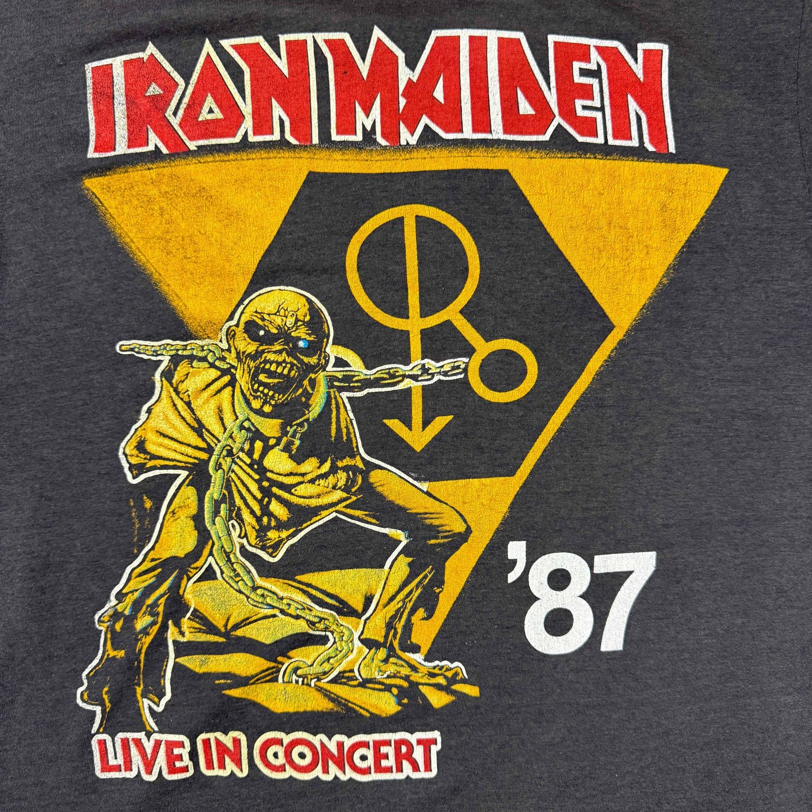 Vintage 80s Iron Maiden Somewhere In Time Live Rock Band T-Shirt Size US L / EU 52-54 / 3 - 3 Thumbnail