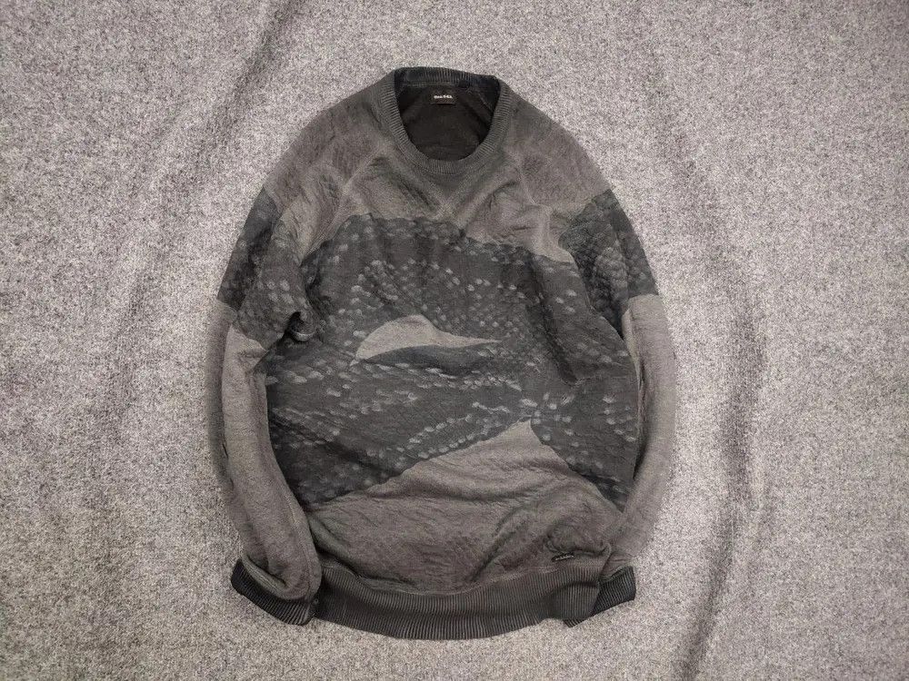 Diesel Diesel Snake Gray Faded Oversized Sweatshirts Vintage Style Size US M / EU 48-50 / 2 - 1 Thumbnail