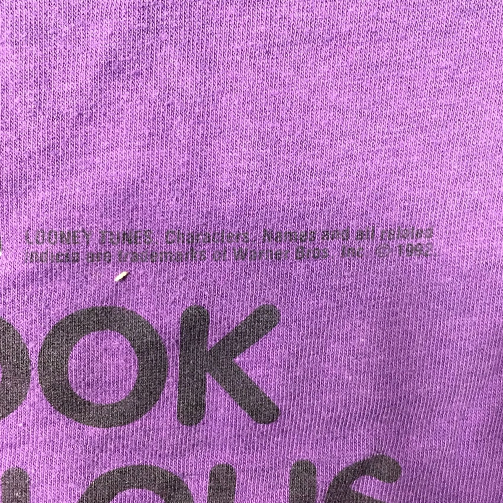 Vintage WARNET BROS. 1992 Looney Tunes Shirt Pepe Le Pew Skunk 2XL Purple Vintage Arvex T-Shirt Mens Cartoon 90s Size US XXL / EU 58 / 5 - 3 Thumbnail