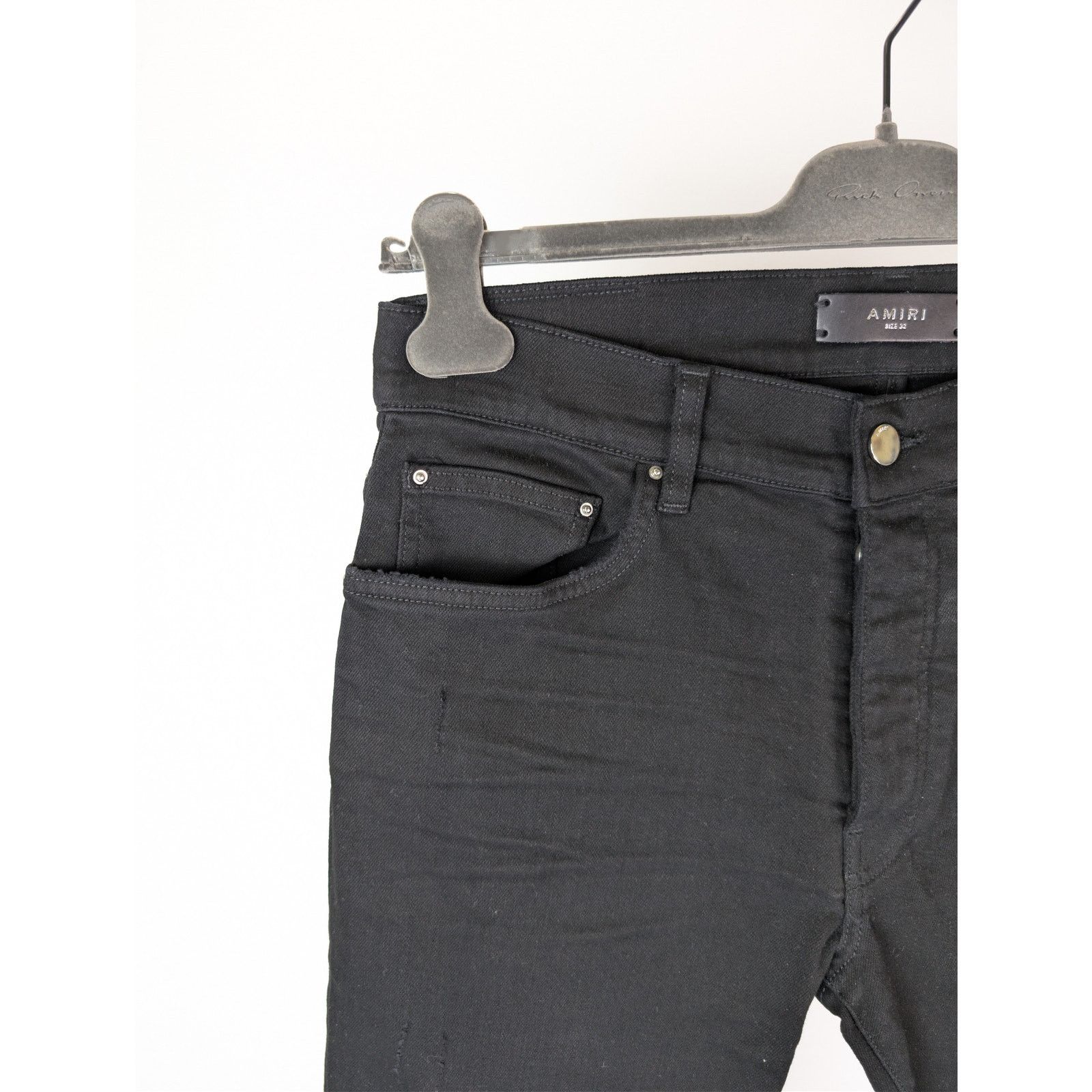 Amiri o1rshd1 Boucle MX1 Denim Jeans in Black Overdyed Size US 32 / EU 48 - 6 Thumbnail