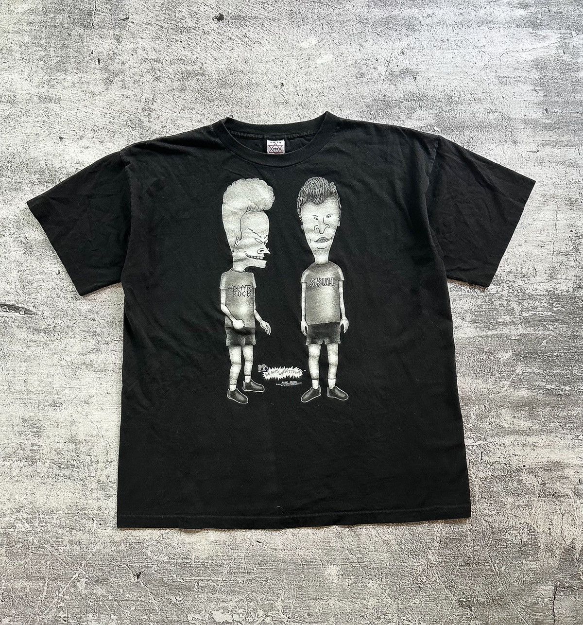 image of Mtv x Vintage 90’S Beavis And Butt-Head T-Shirt in Black, Men's (Size XL)