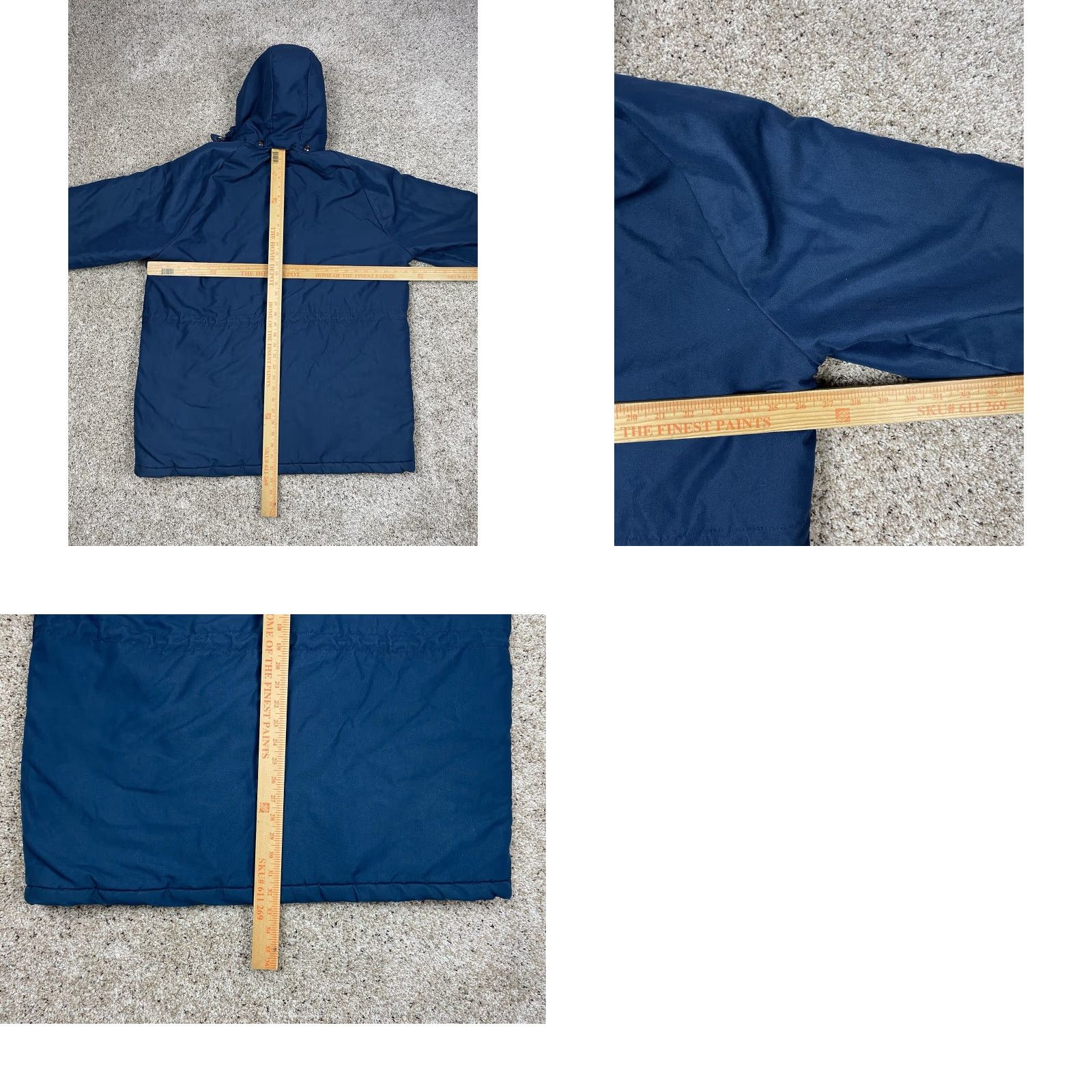Red Kap VINTAGE Red Kap Jacket XL Mens Blue Hooded Full Zip Insulated USA Made Long Parka Winter Fall Lined Pockets Removable Hood Size US XL / EU 56 / 4 - 8 Thumbnail