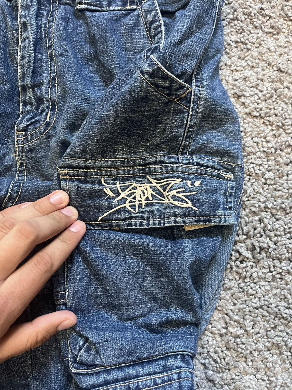 Vintage Y2K Vintage Fishbone Denim Cargo Shorts Hip-Hop Rap Size US 32 / EU 48 - 5 Thumbnail