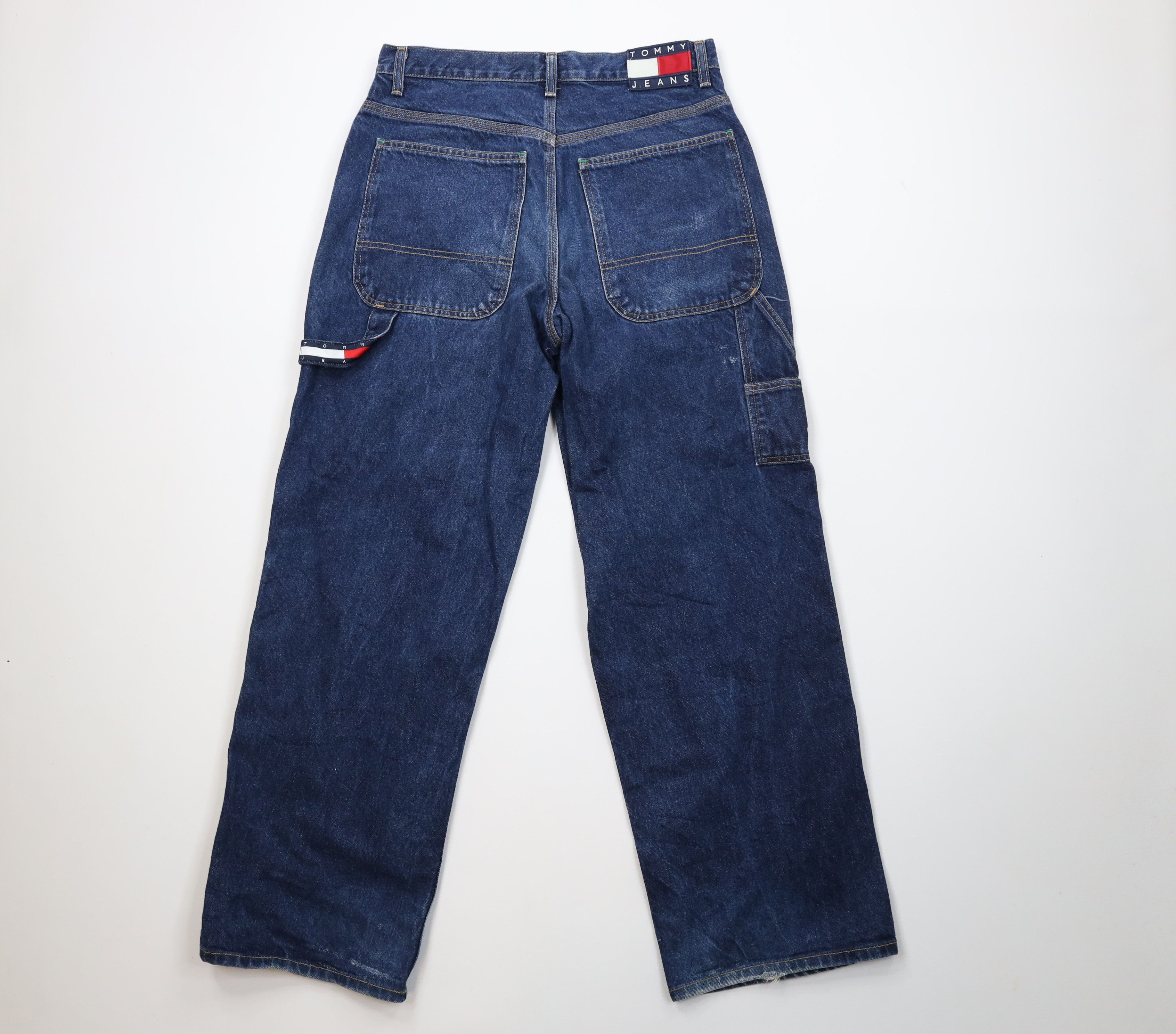 Tommy Hilfiger Vintage Y2K 2002 Tommy Hilfiger Wide Leg Dungaree Jeans Size US 32 / EU 48 - 10 Thumbnail