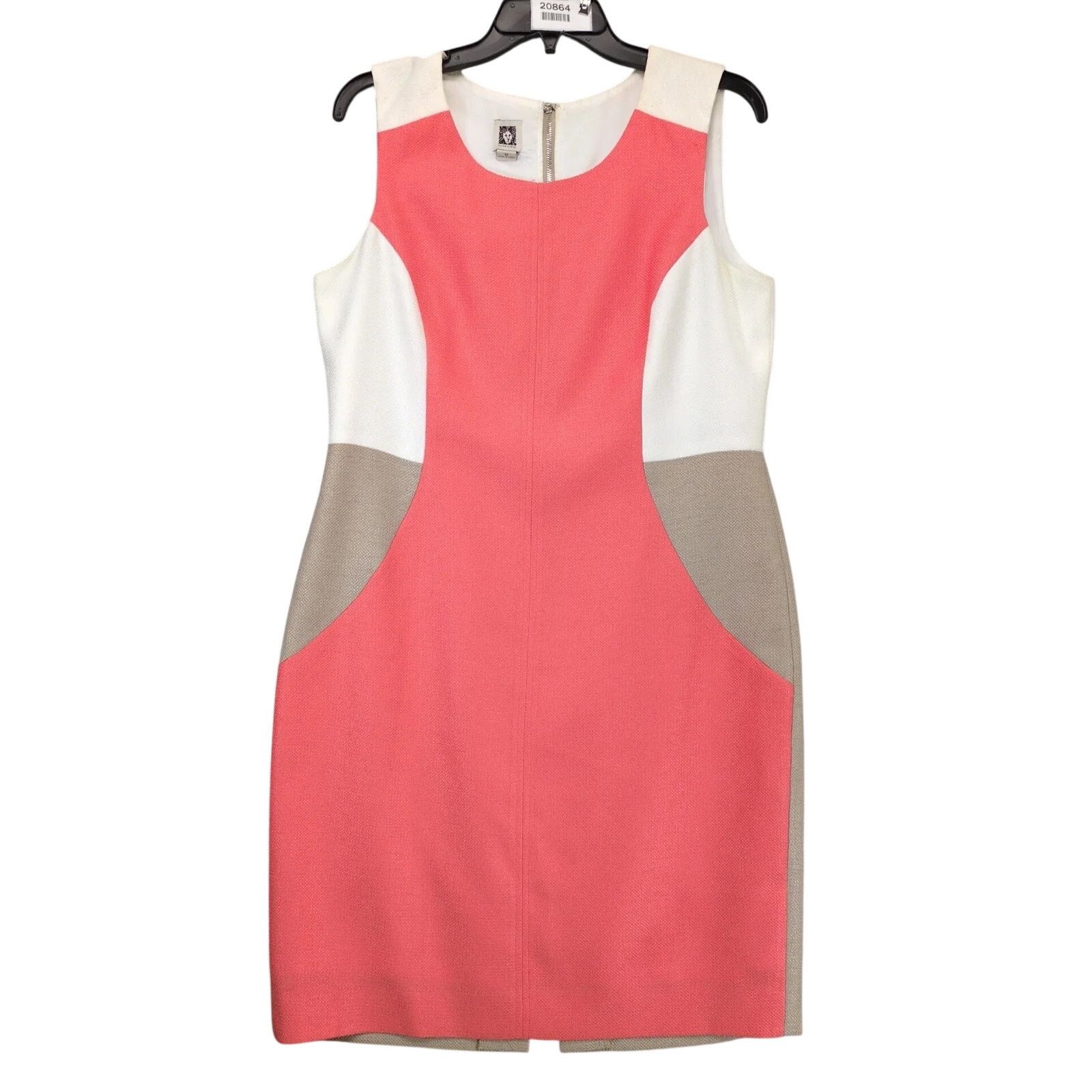 Anne Klein Anne Klein Retro Colorblock Bodycon Mini Dress Sleeveless 12 Size XL / US 12-14 / IT 48-50 - 1 Thumbnail