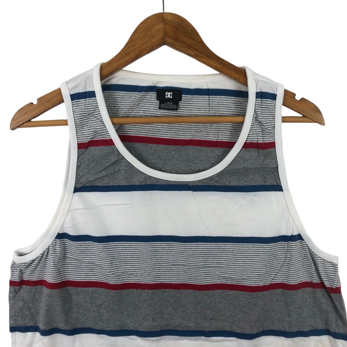 Vintage Vintage DC SHOES USA Skateboard Striped Tank Top Tee Shirt Size US L / EU 52-54 / 3 - 2 Thumbnail