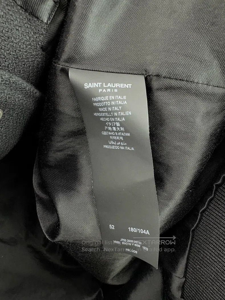 Saint Laurent Paris Saint Laurent Paris Black and white baseball jacket Size US L / EU 52-54 / 3 - 4 Thumbnail