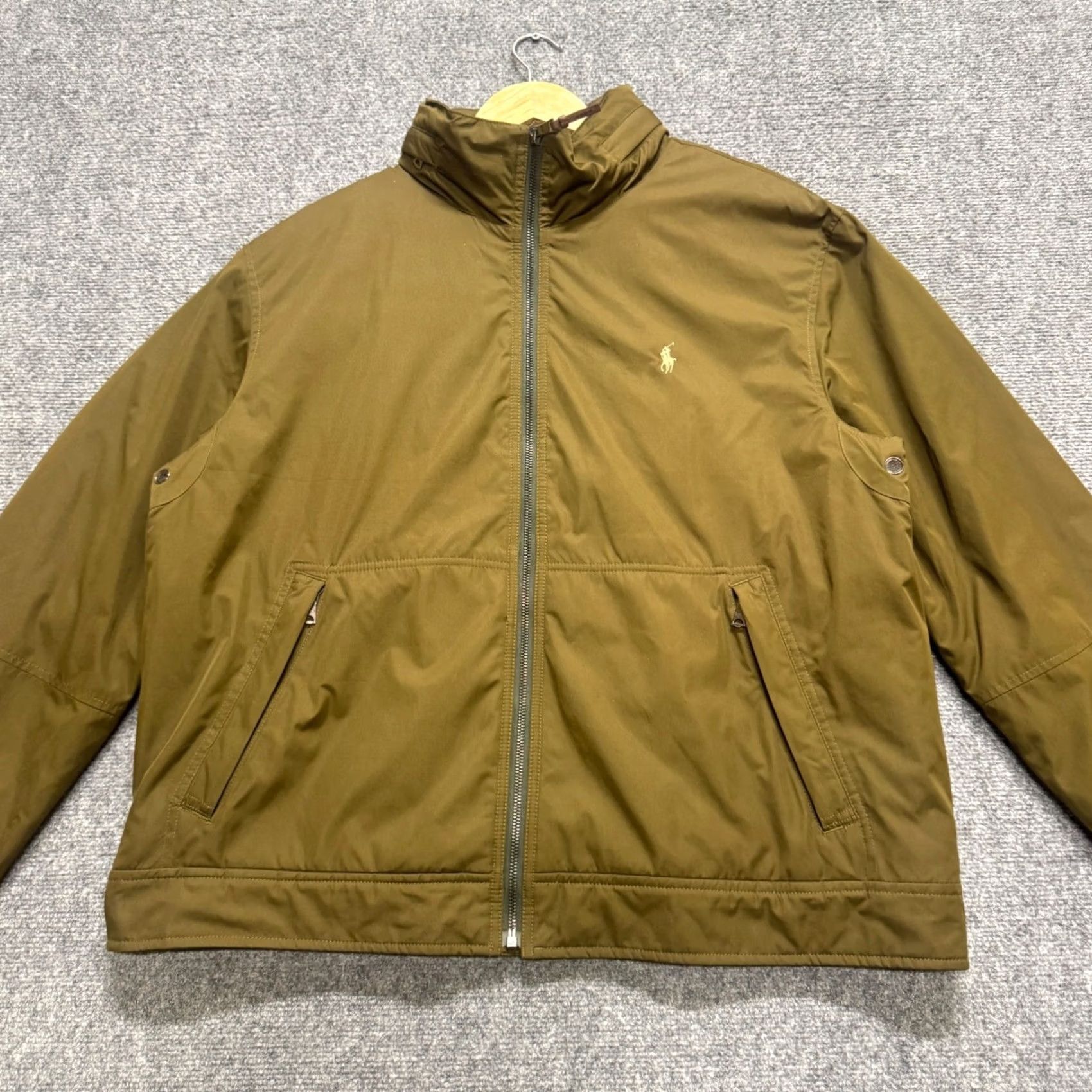 Ralph Lauren VINTAGE Polo Ralph Lauren Zip Bomber Jacket Hidden Hoodie Fleece Lined Green Mens XL Size US XL / EU 56 / 4 - 6 Thumbnail
