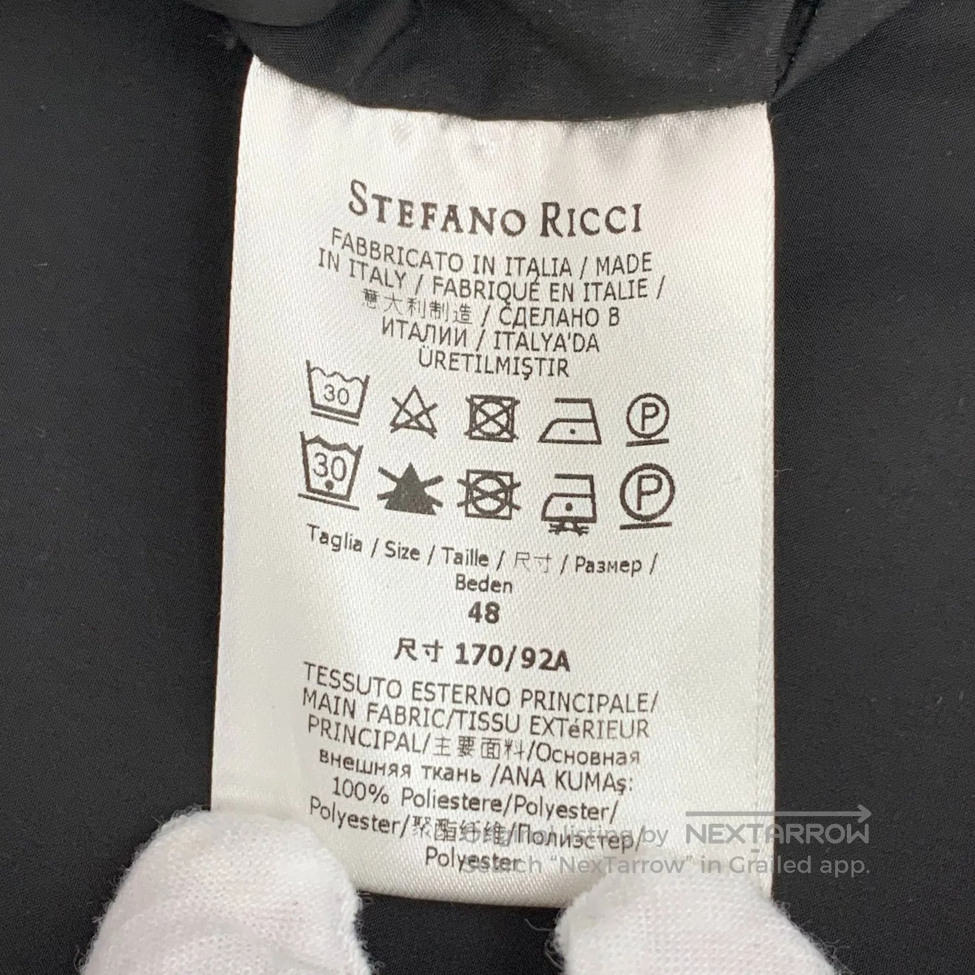 Stefano Ricci Stefano Ricci Black logo letter print hooded zip-up long s Size US M / EU 48-50 / 2 - 7 Thumbnail