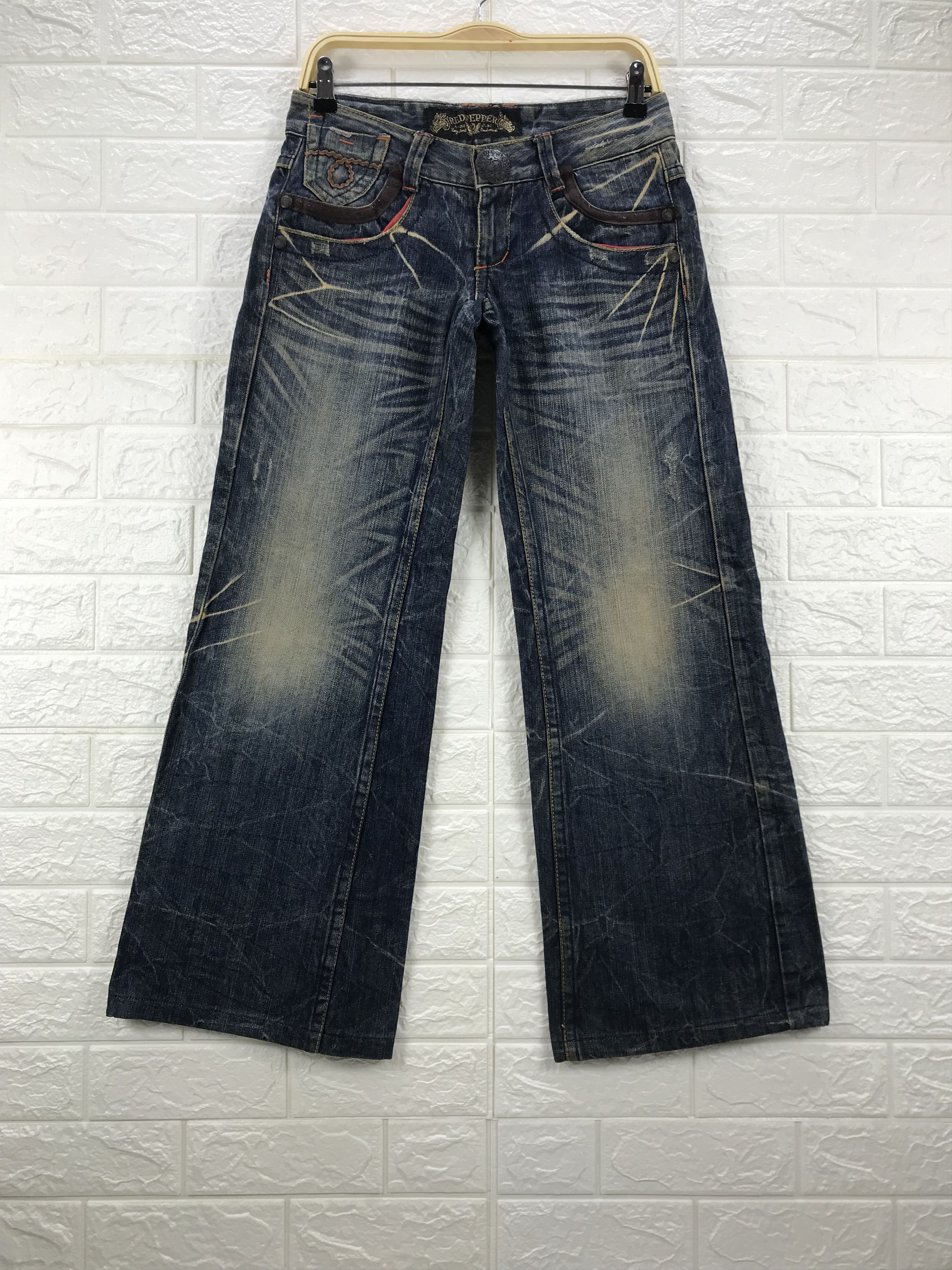 Vintage Japanese Red Pepper Wide Leg Flare Jeans