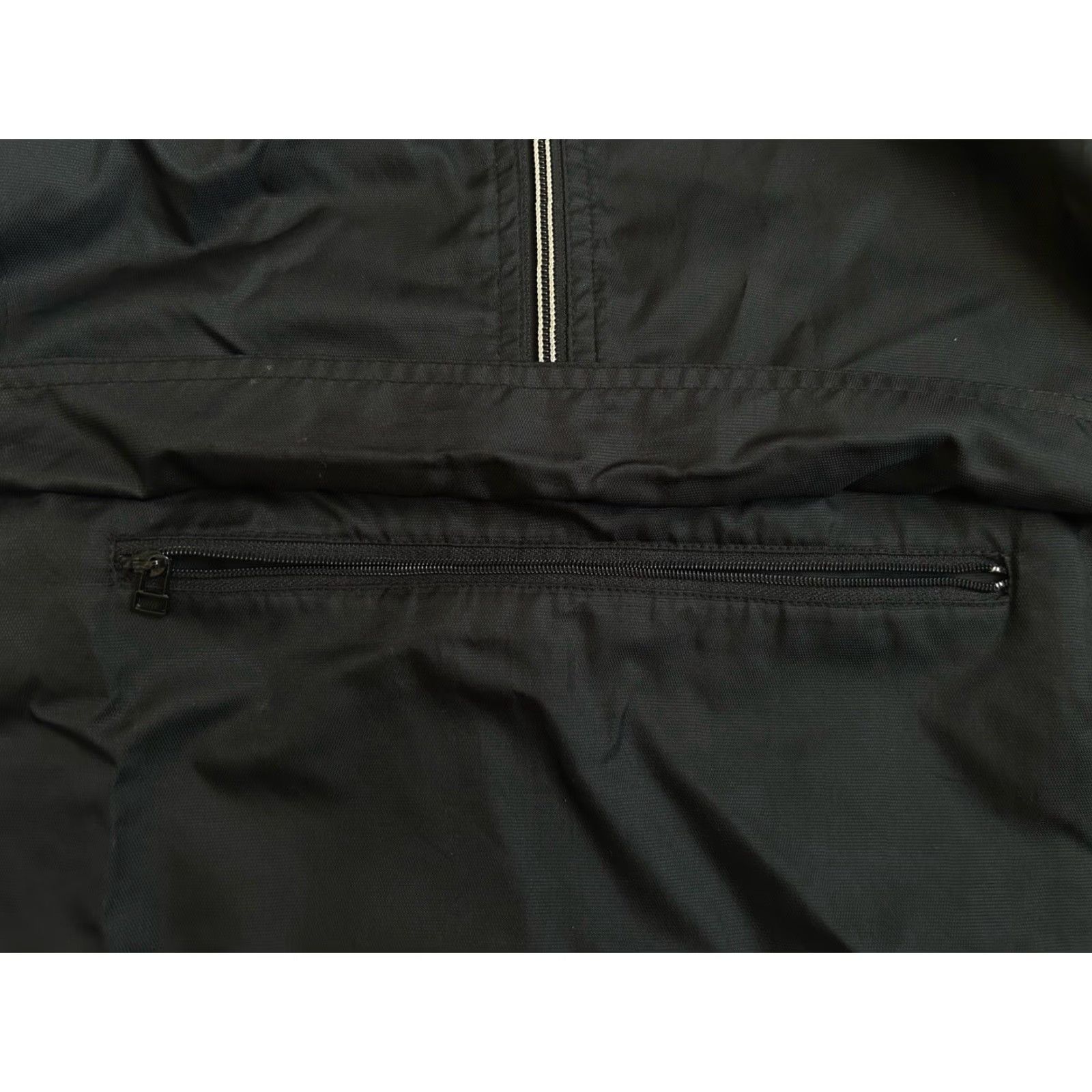 Nike VINTAGE Nike Jacket 1/2 Zip Anorak Mens Large 90s Black White Embroidered Swoosh GUC Size US L / EU 52-54 / 3 - 3 Thumbnail