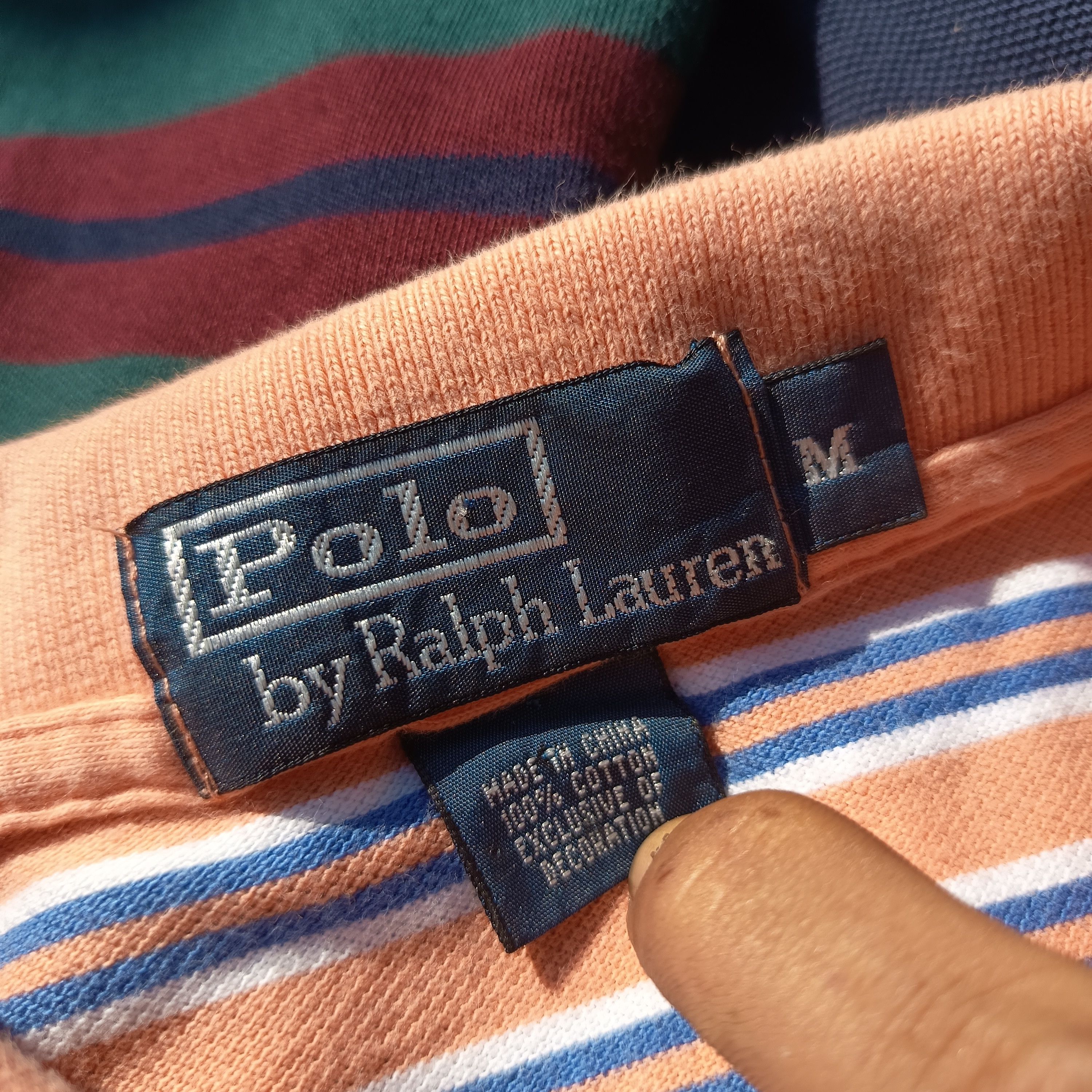 Polo Ralph Lauren × Tommy Hilfiger × Vintage Polo Ralph Lauren stripe polo shirt Size US L / EU 52-54 / 3 - 3 Thumbnail