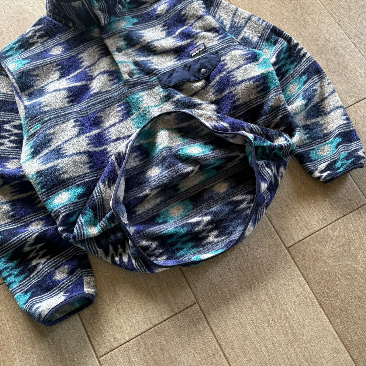 Patagonia Patagonia Blue tribal Pattern Snap-T Sweater Size US M / EU 48-50 / 2 - 6 Thumbnail