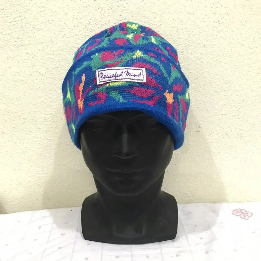 Japanese Brand × Kapital × Vintage Peaceful Mind Multicolour Beanie Hat Size ONE SIZE - 3 Thumbnail