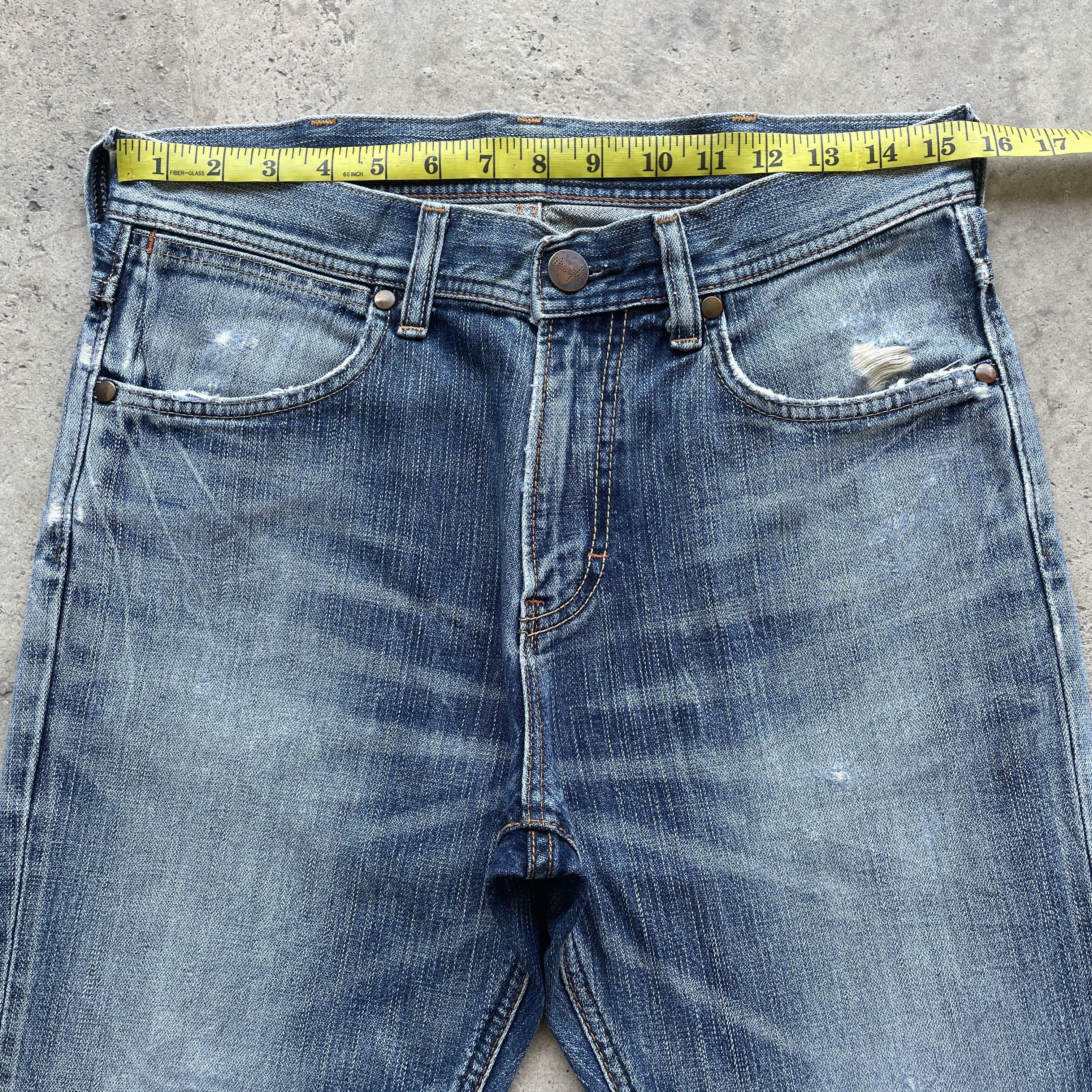 Vintage × Wrangler VINTAGE WRANGLER DISTRESSED FLARE FADED BOOTCUT JEANS PANTS Size US 31 - 5 Thumbnail