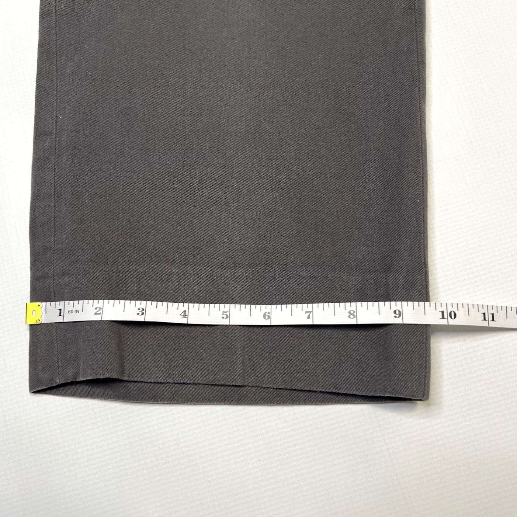 Vintage David August Mens Gray Chino Pants Size 32X30 Flat Front - Premium Cotton Khaki Size US 32 / EU 48 - 3 Thumbnail