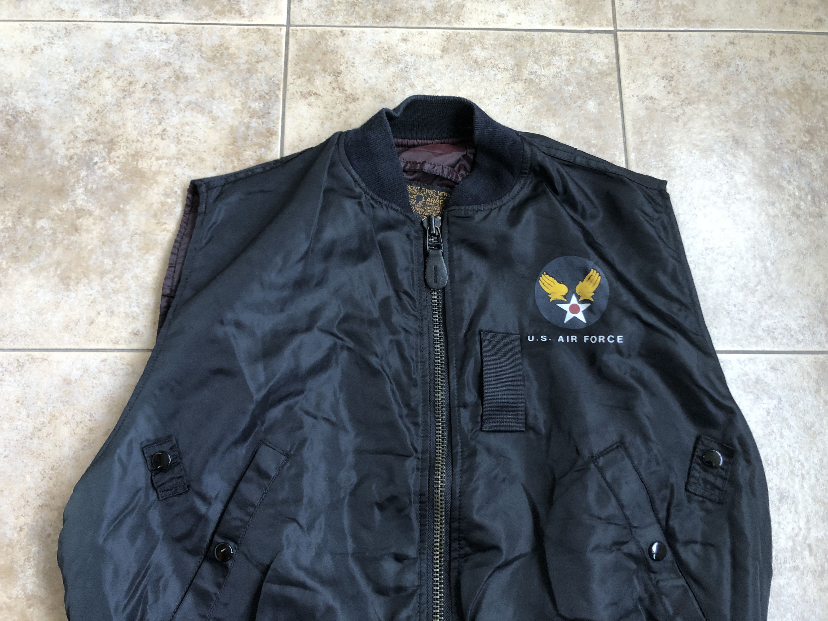 Vintage USAF Air Force Military MA-1 Flight Jacket Vest Size L Size US L / EU 52-54 / 3 - 2 Thumbnail