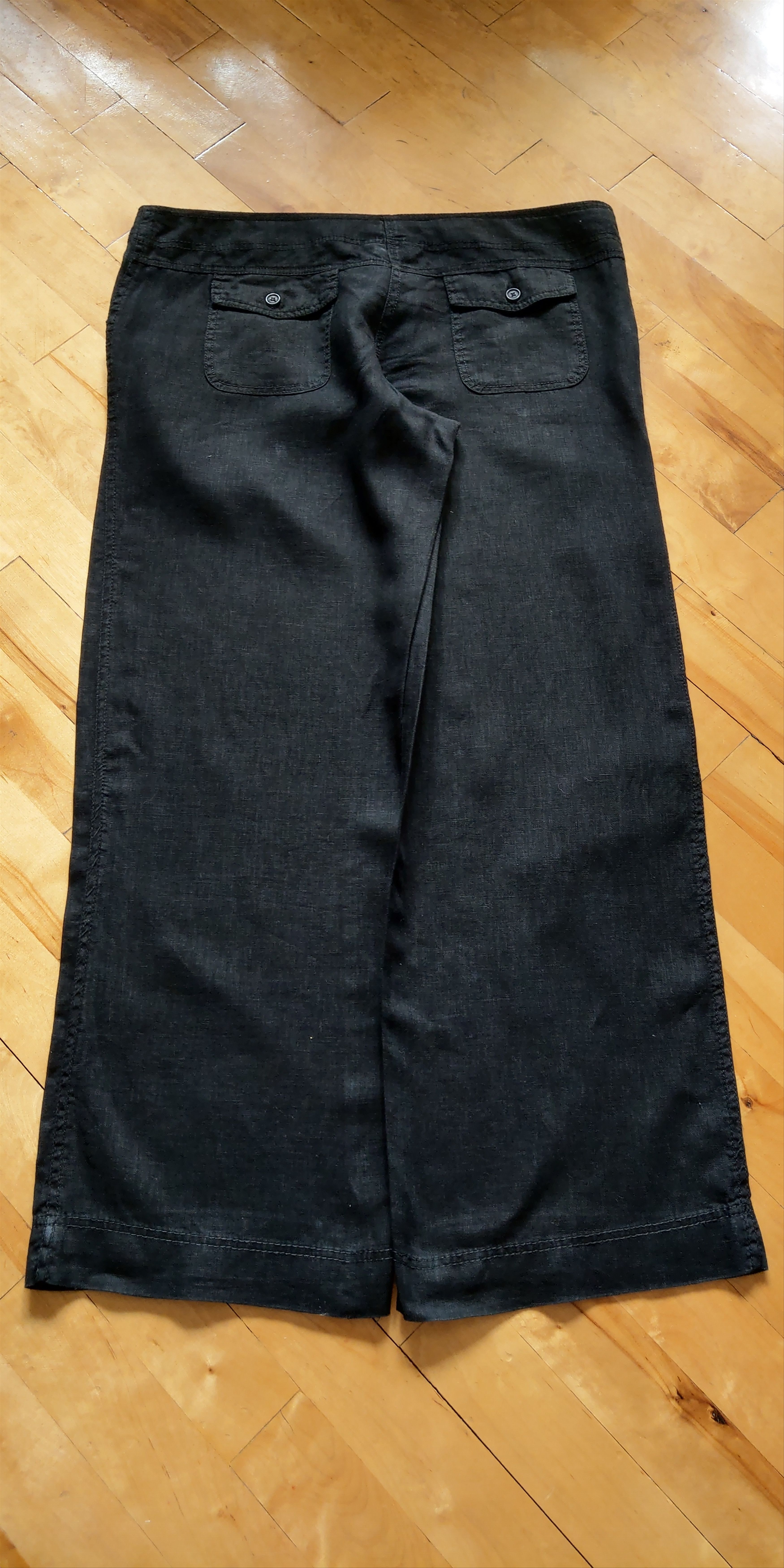 Vintage 100% Linen Pants Wide Minimal Flared y2k Vintage Darkfashion Size US 34 / EU 50 - 5 Thumbnail