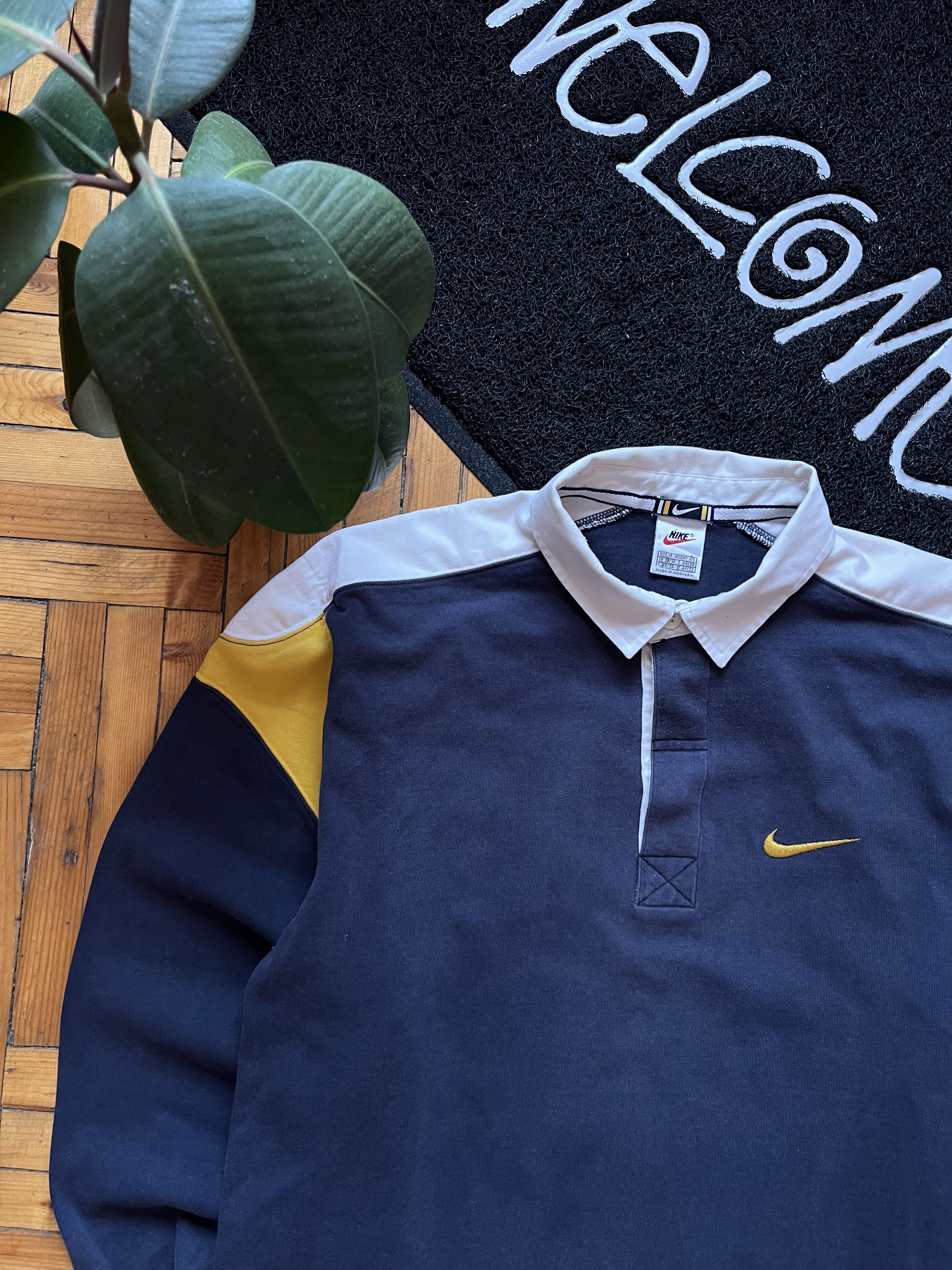 Nike Vintage Nike Streetwear Striped Rugby Longsleeve T-Shirt Size US M / EU 48-50 / 2 - 2 Thumbnail