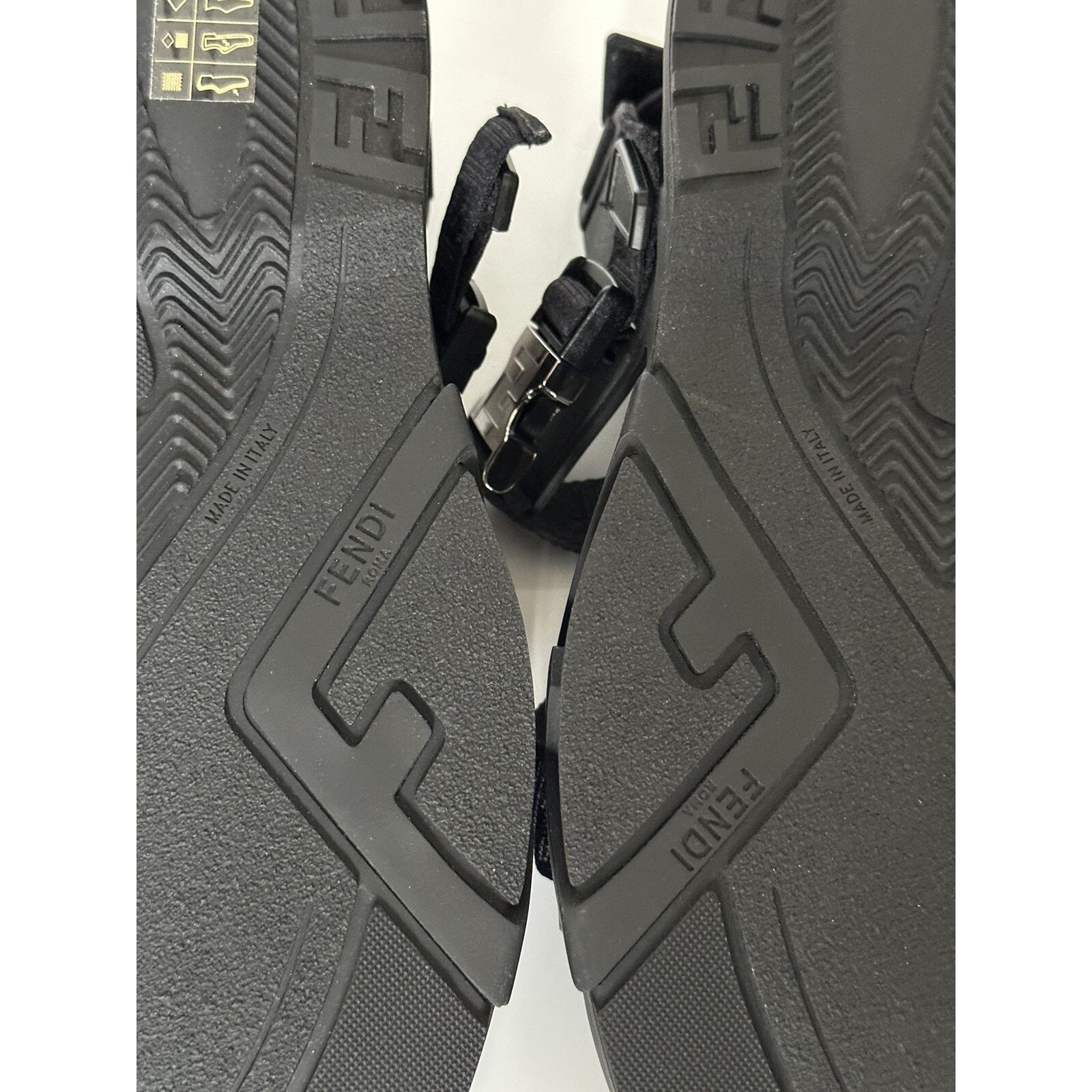 Fendi Fendi Men's FF Strapped Black Sandals 12 US/ 11 UK 7X1503 Size US 11 / EU 44 - 16 Thumbnail
