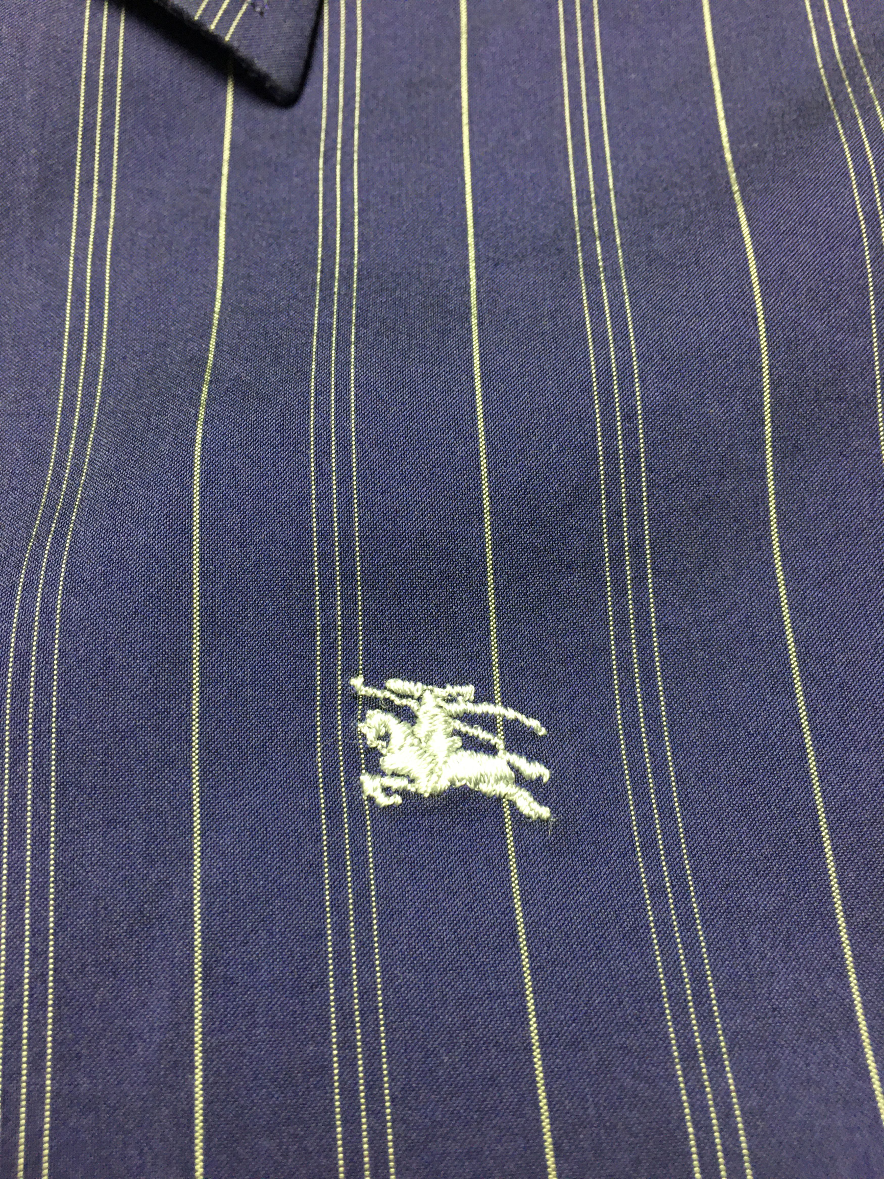 Burberry Burberry London Vintage Striped Shirt 43/17 Size 44S - 4 Thumbnail