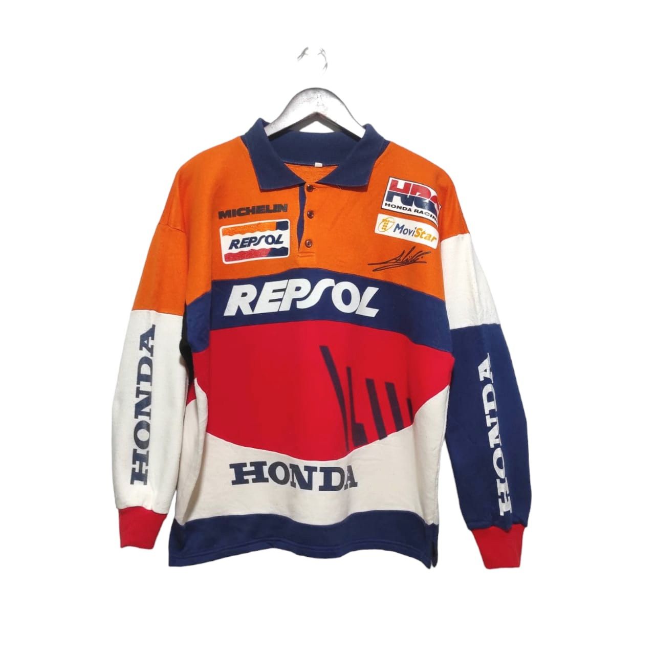 VINTAGE ALEX CRIVILLE REPSOL HONDA TEAM POLO RUGBY SHIRT