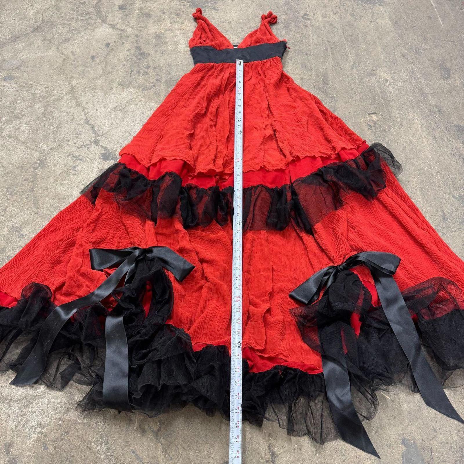 Other Zuhair Murad x MNG Limited Edition Red & Black Silk Gown Size XS / US 0-2 / IT 36-38 - 8 Thumbnail