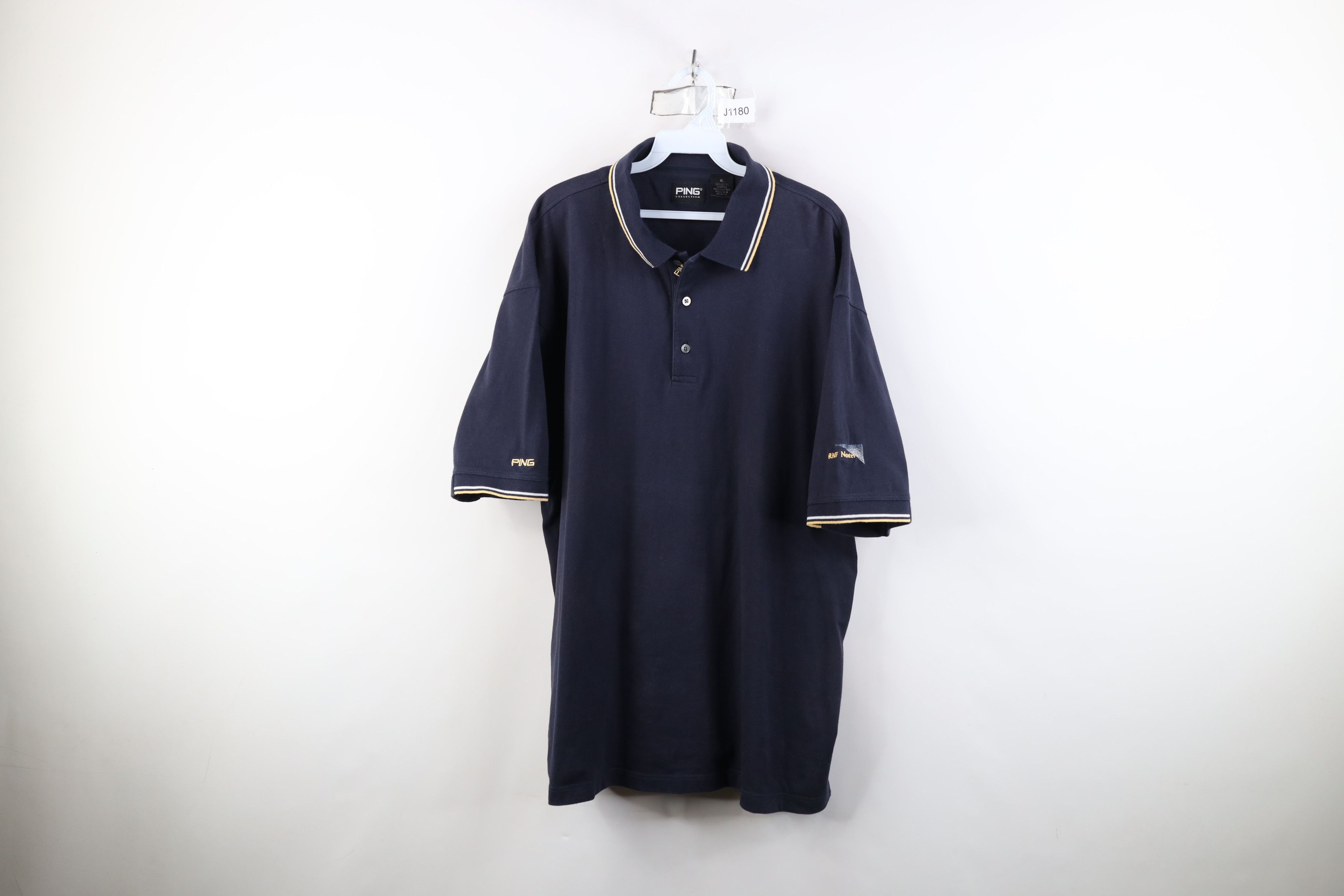 PING Vintage 90s Ping Golf Collared Golfing Polo Shirt Navy Blue Size US XL / EU 56 / 4 - 1 Thumbnail