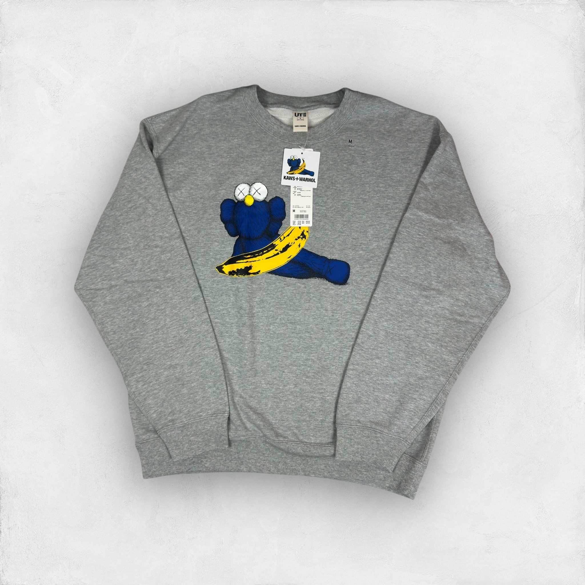Kaws × Uniqlo Uniqlo KAWS + Warhol UT Men Gray Cotton Graphic Sweatshirt M Size US M / EU 48-50 / 2 - 1 Thumbnail