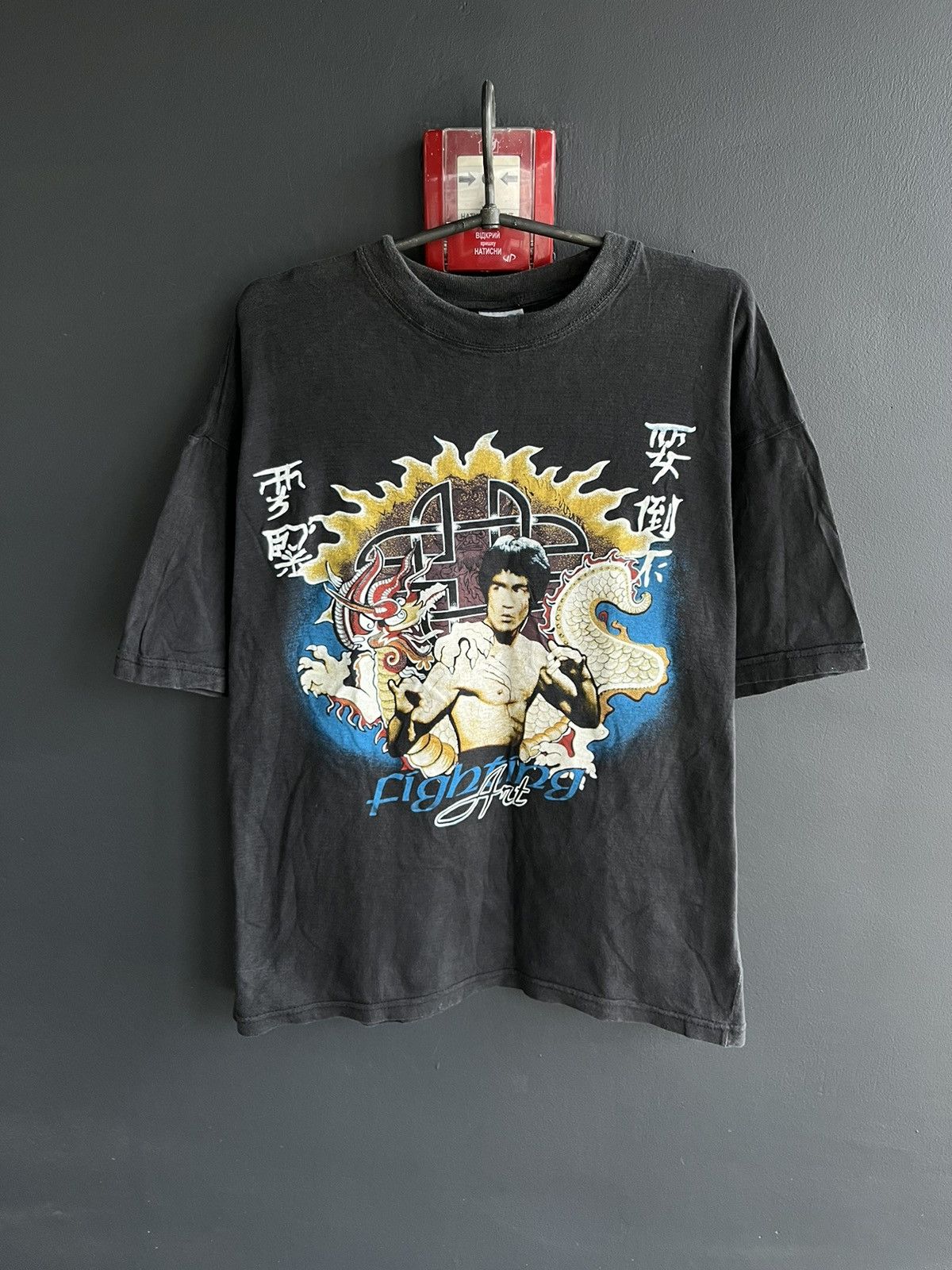 Pre-owned Band Tees X Vintage 90's Bruce Lee Fighting Art T Shirt Y2k In Black