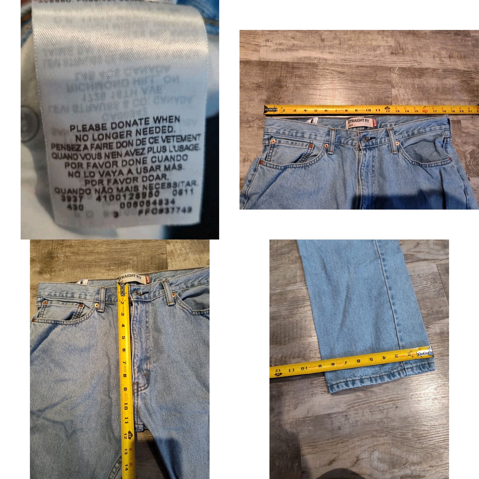Levi's VINTAGE Levi's 505 Jeans Men's 36x30 Light Wash Straight Leg Cotton USA Y2K Size US 36 / EU 52 - 8 Thumbnail