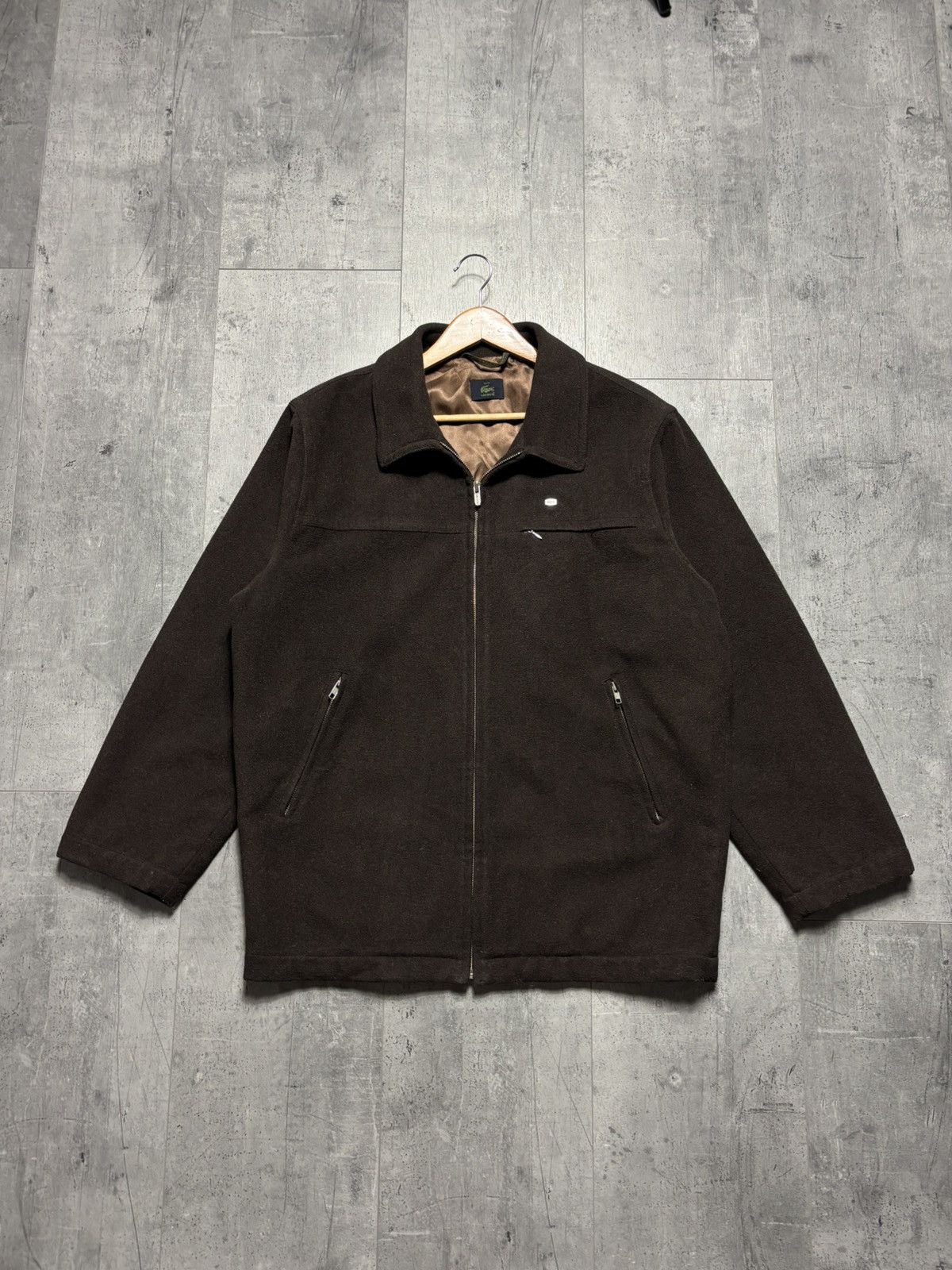 Lacoste Vintage Lacoste Brown Wool Jacket Size US XL / EU 56 / 4 - 3 Thumbnail