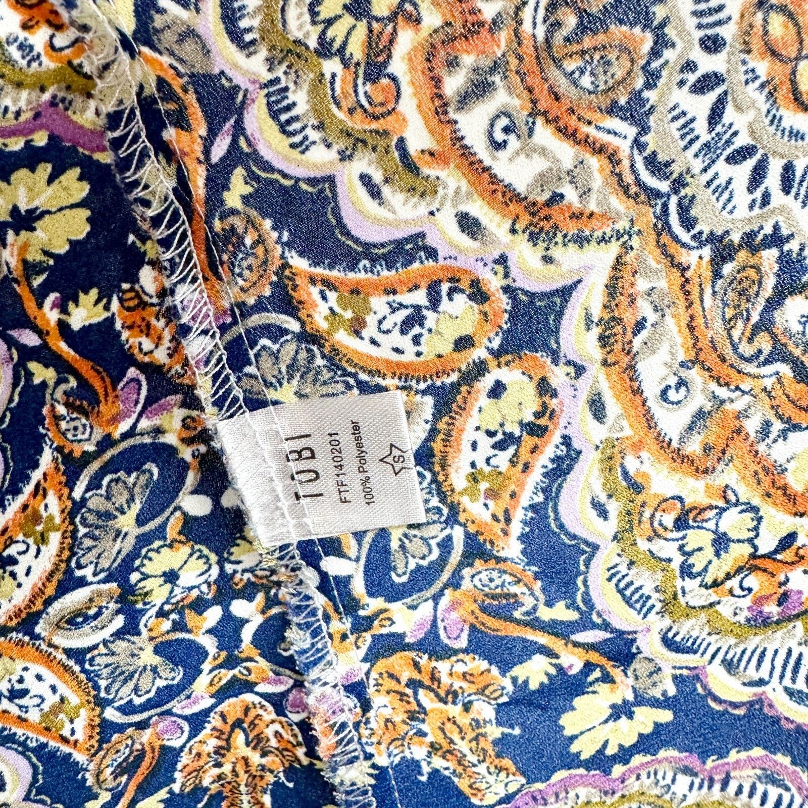 Other Tobi Sz Small Boho Top Paisley Print Kimono Lace Bell Sleeve Size S / US 4 / IT 40 - 3 Thumbnail