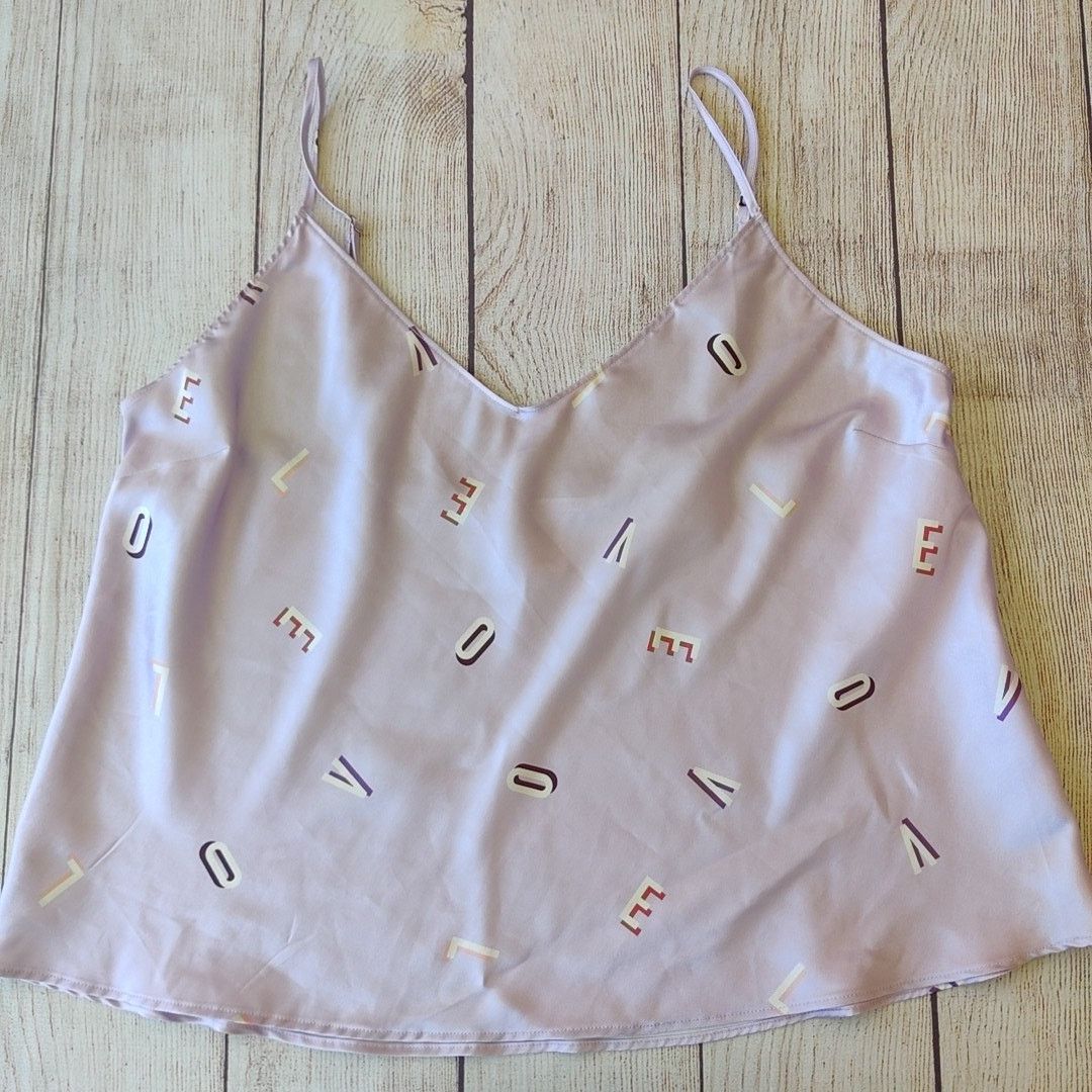 Victoria's Secret Victoria's Secret satin lavender love letter camisole sz L Size L / US 10 / IT 46 - 2 Thumbnail