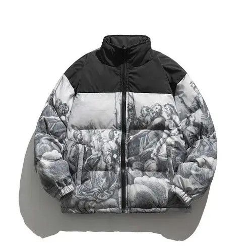 Japanese Brand × Vintage BLACK FRIDAY SALE Biblical Scene Print Puffer Jacket Coat Size US M / EU 48-50 / 2 - 1 Thumbnail