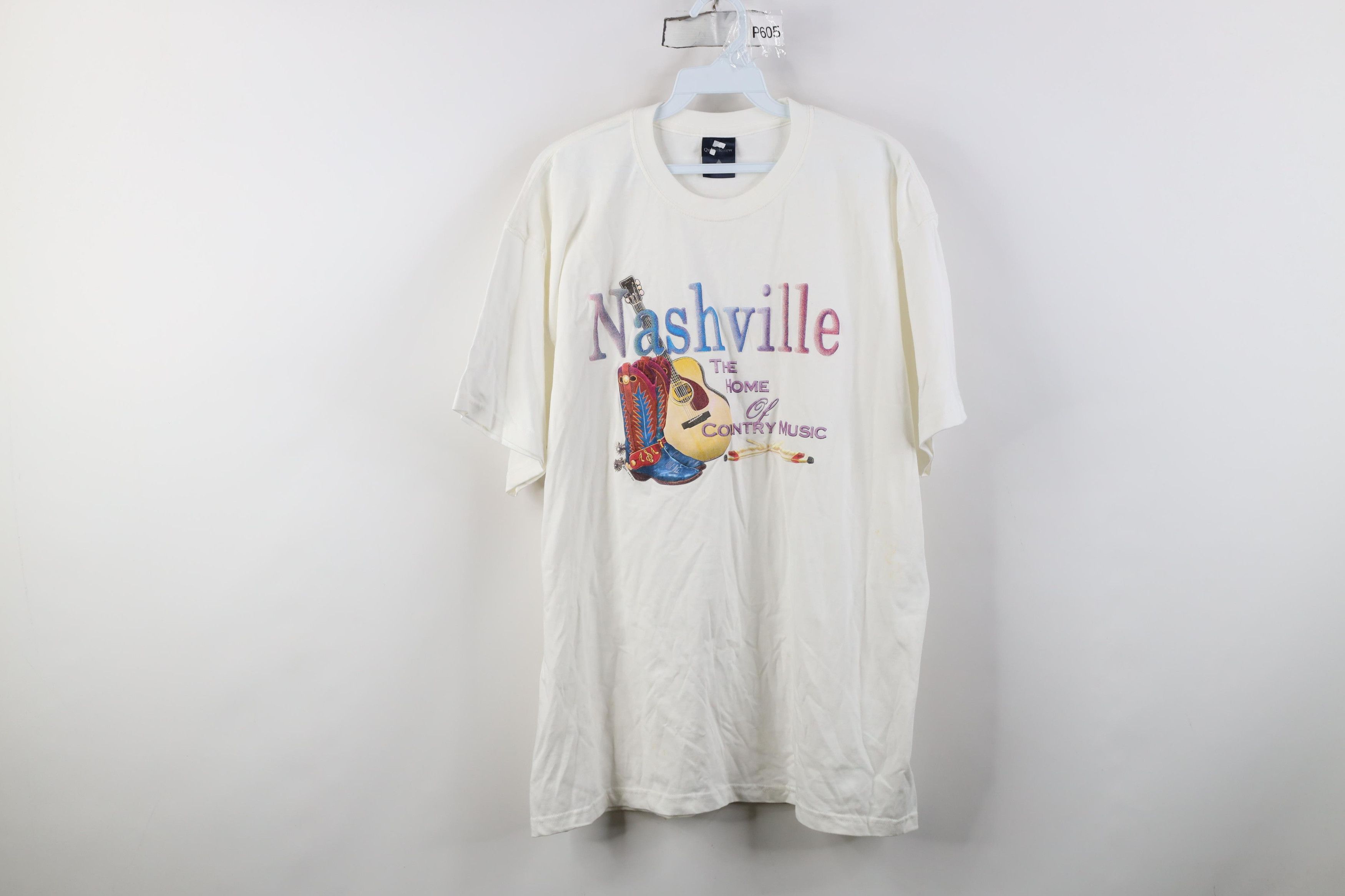 Vintage Vintage 90s Streetwear Country Music Cowgirl T-Shirt White Size L / US 10 / IT 46 - 1 Thumbnail