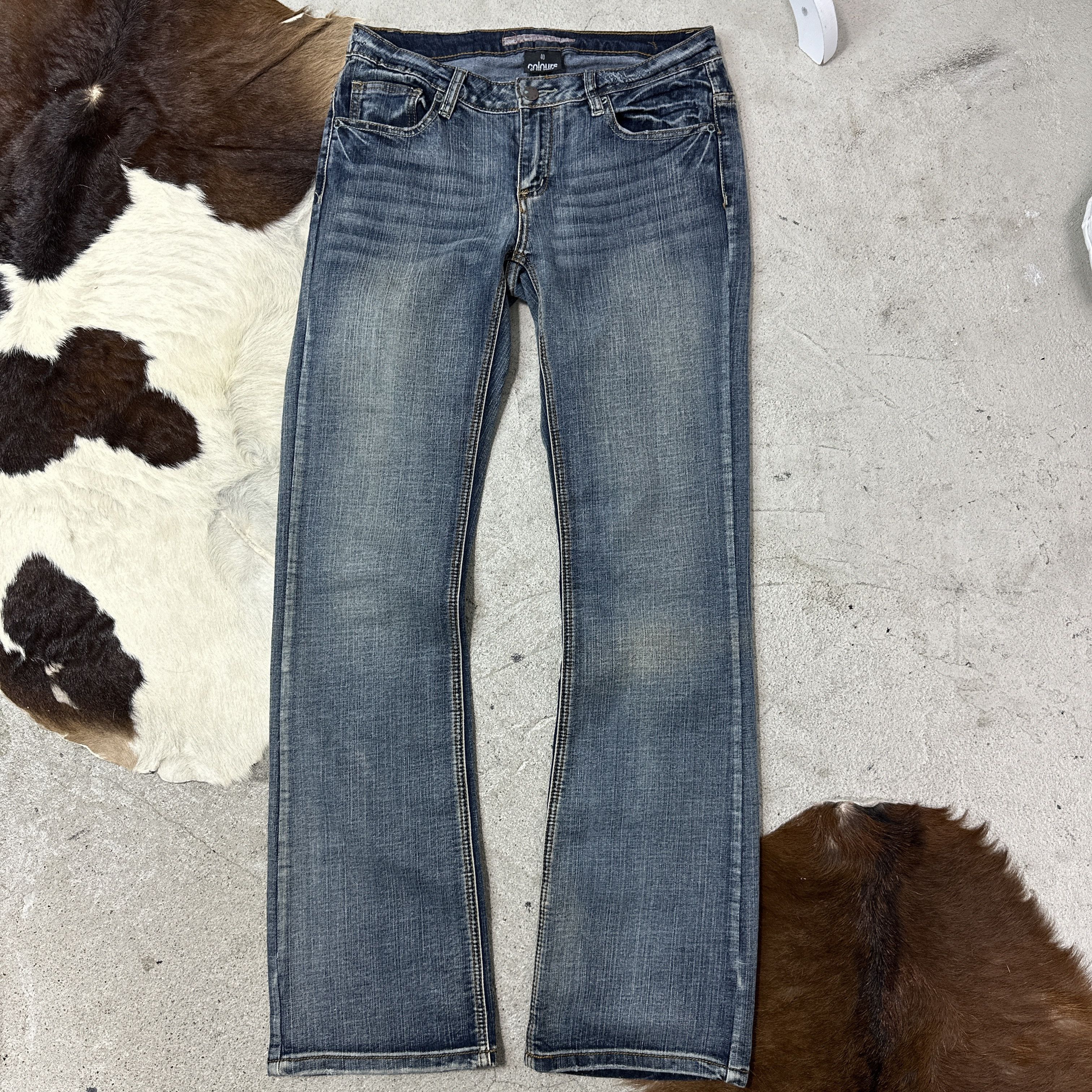 Vintage Vintage Denim Washed Straight Wide Leg Jeans Y2K Size 27" / US 4 / IT 40 - 5 Thumbnail