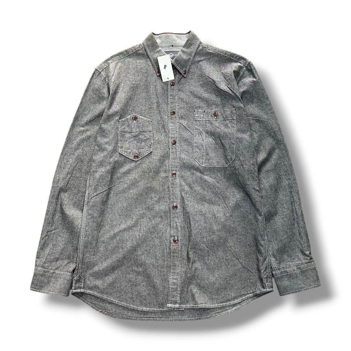 Tornado Mart Vintage FrizmWork Unique Pocket Long sleeve button shirt Size US XL / EU 56 / 4 - 1 Thumbnail