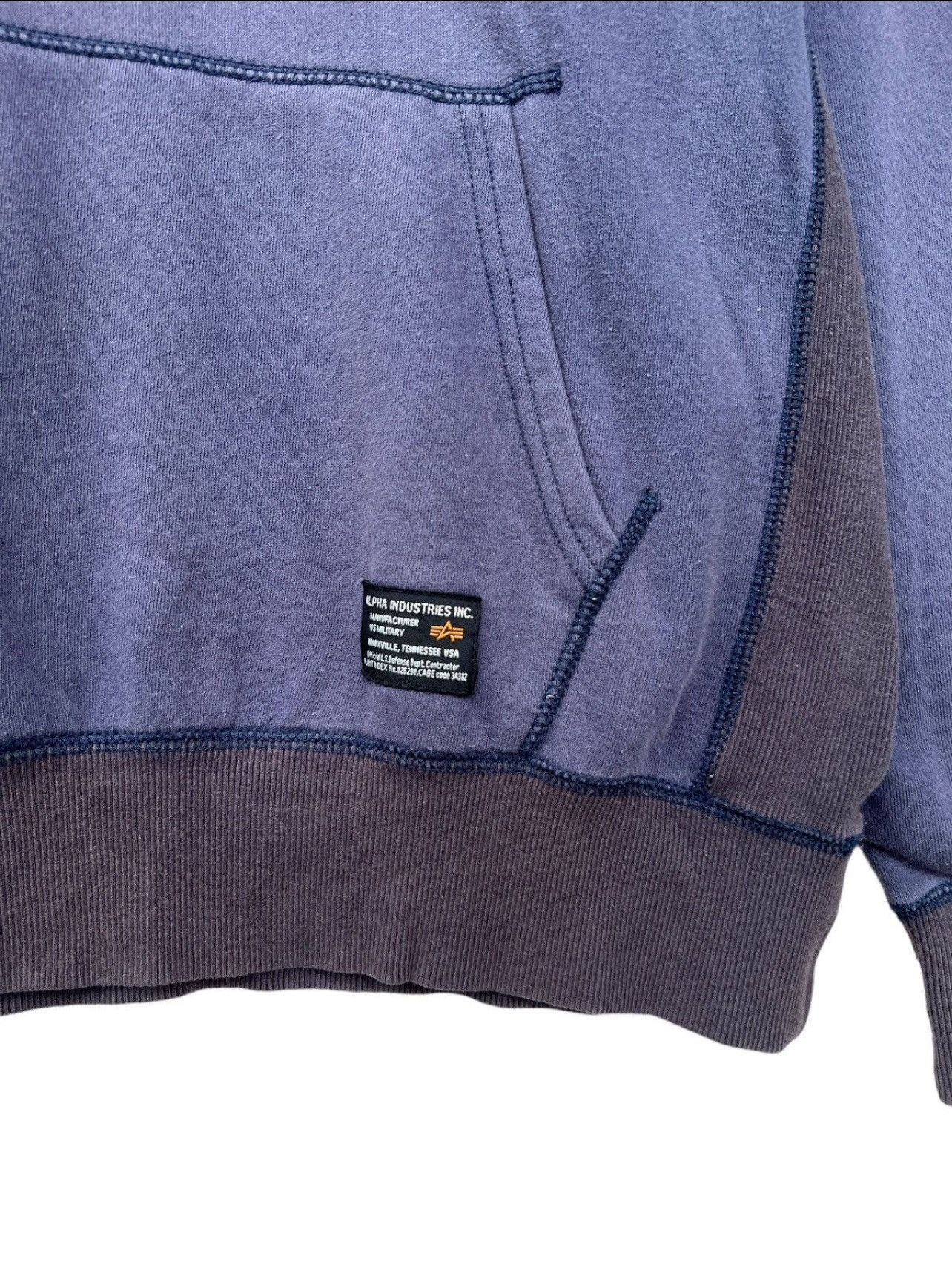 Alpha Industries × Avirex Vintage Y2K Alpha Industries Baggy Boxy Sunfaded Hoodie Size US L / EU 52-54 / 3 - 4 Thumbnail
