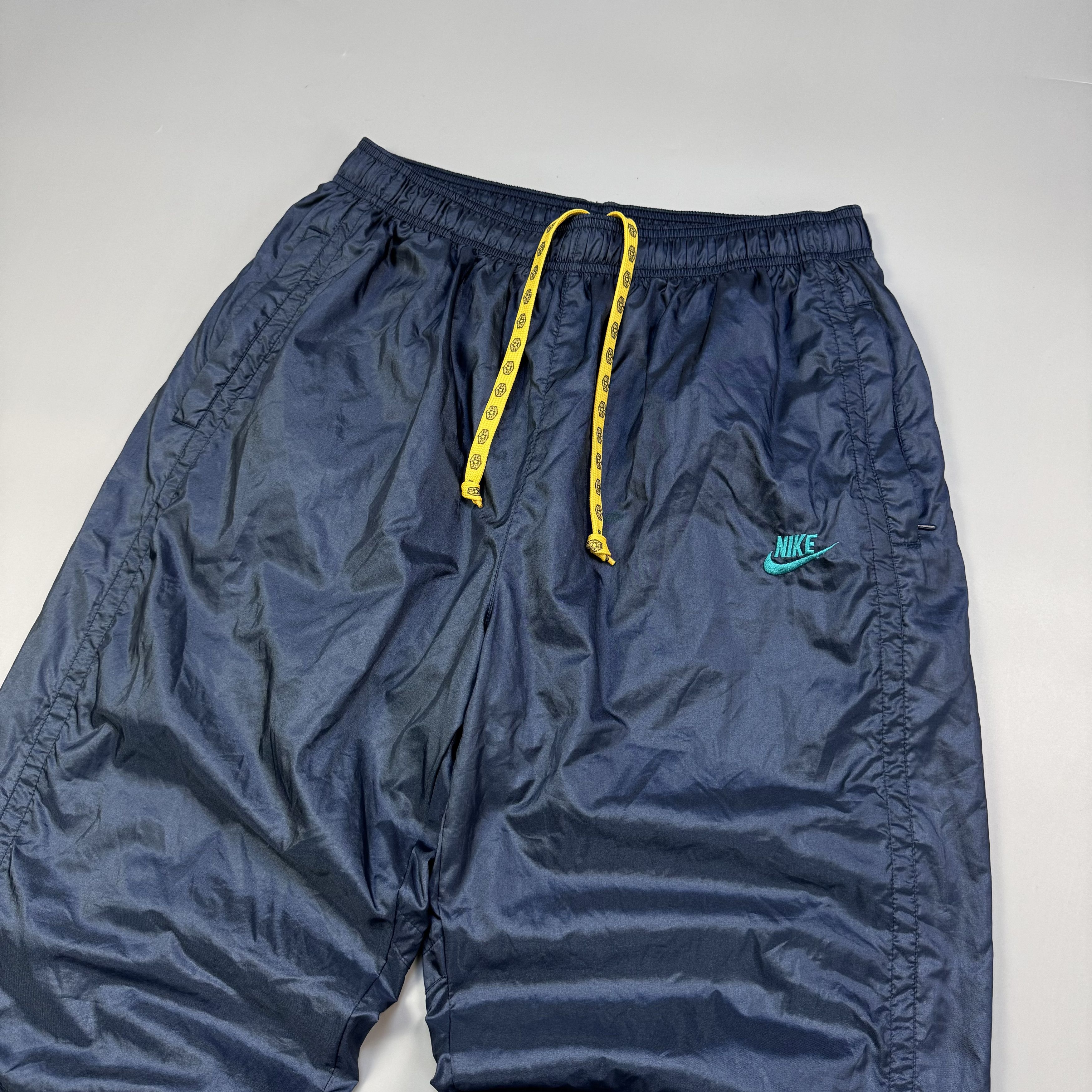 Nike × Vintage NIKE PREMIER 90S VINTAGE NYLON TRACK PANTS METALLIC BLUE Size US 34 / EU 50 - 3 Thumbnail