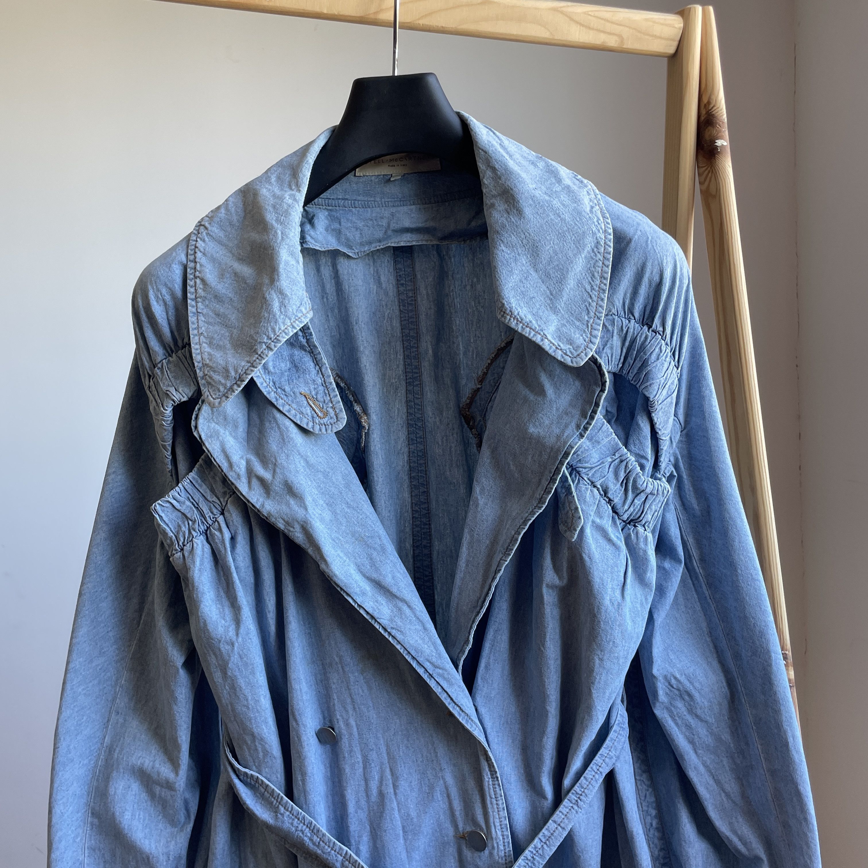 Stella McCartney Stella McCartney 2004 Womens Denim Trench Coat Size IT 42 Size M / US 6-8 / IT 42-44 - 4 Thumbnail