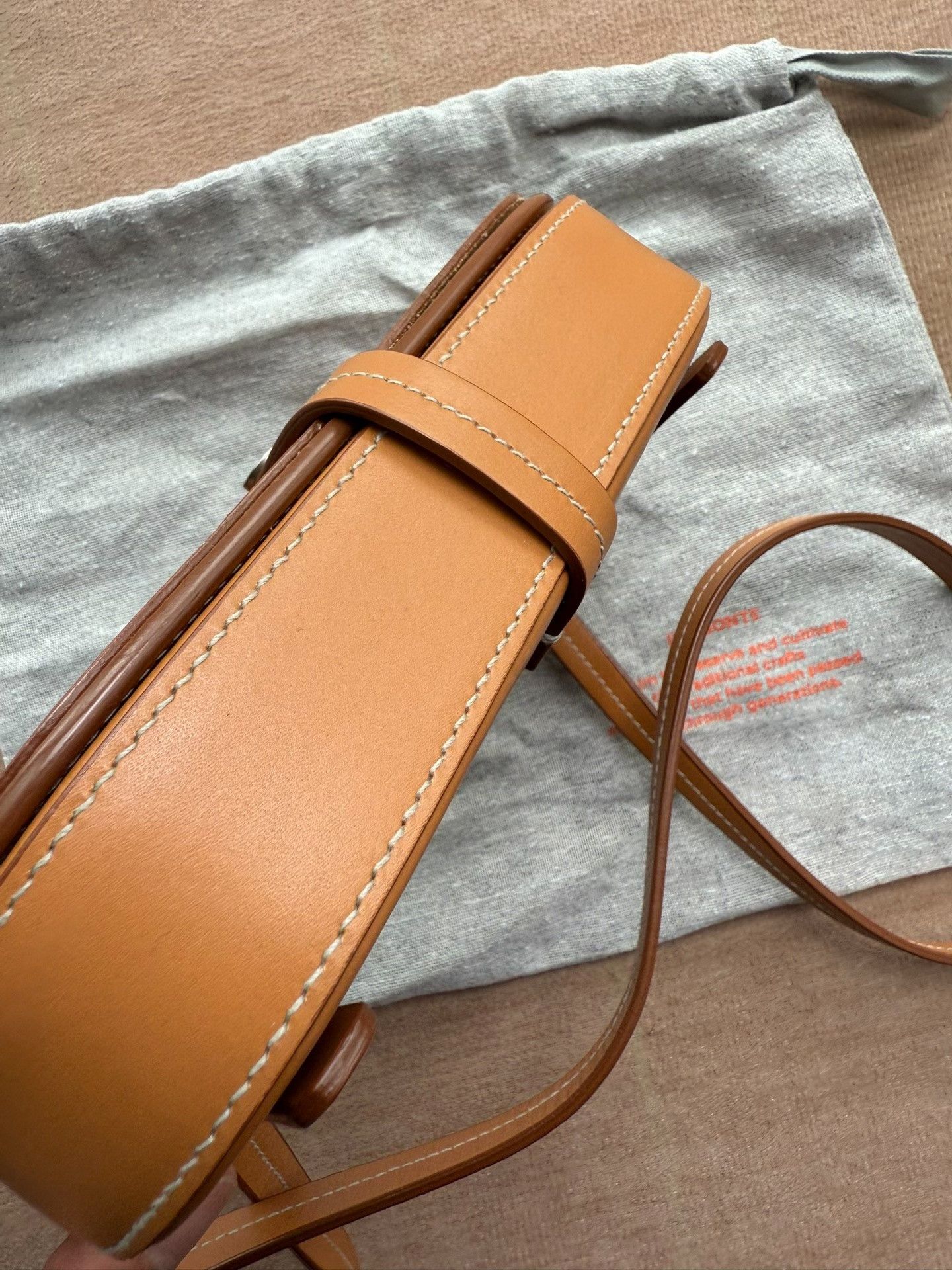 Ilbisonte Tan Leather Crossbody Bag in Brown, Men's — image 6 of 6
