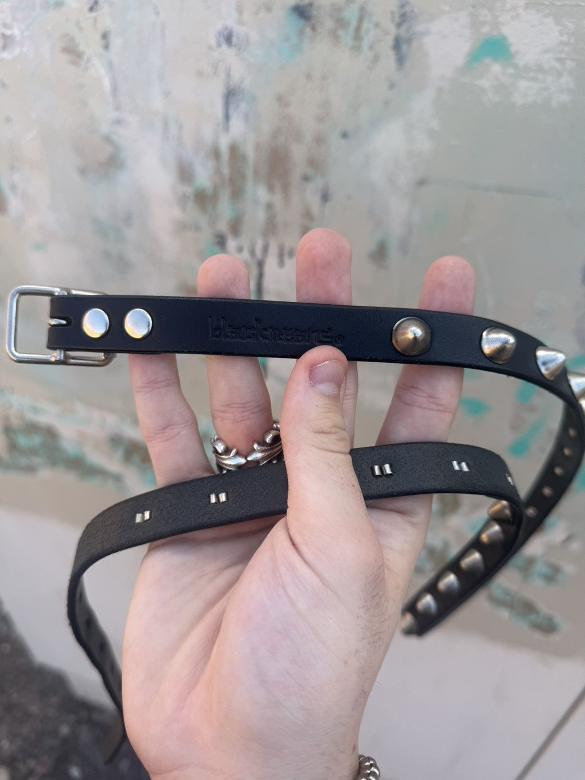 Blackmeans Blackmeans Spike Studded Belt Size 30 - 6 Thumbnail